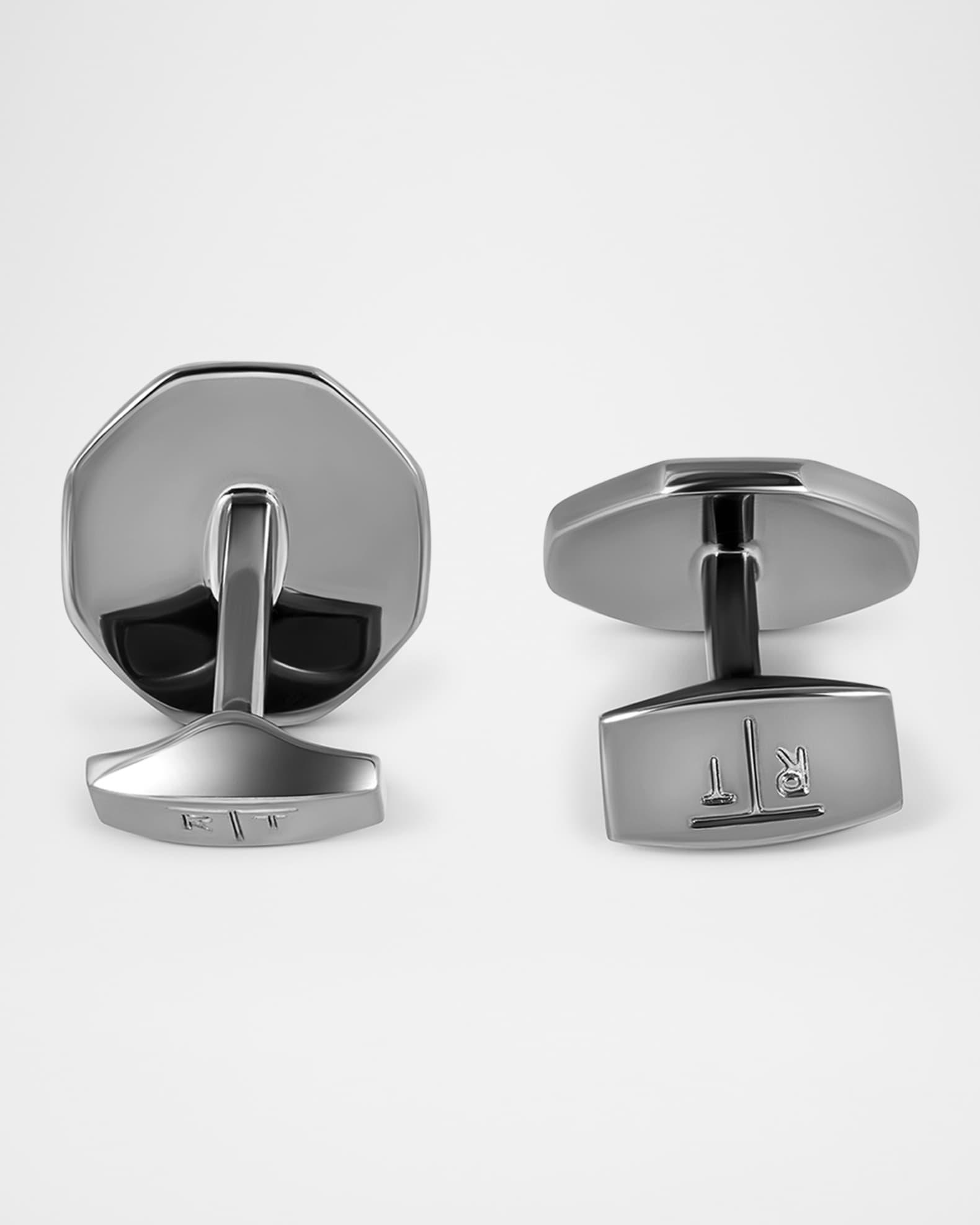 Men's Gunmetal Mother-Of-Pearl Cufflinks Product Image