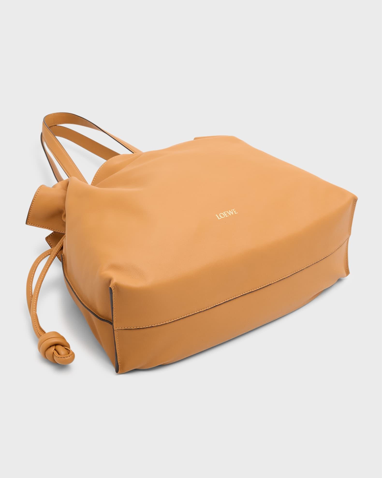 Flamenco Large Clutch Bag in Napa Leather with Golden Foil Anagram Product Image