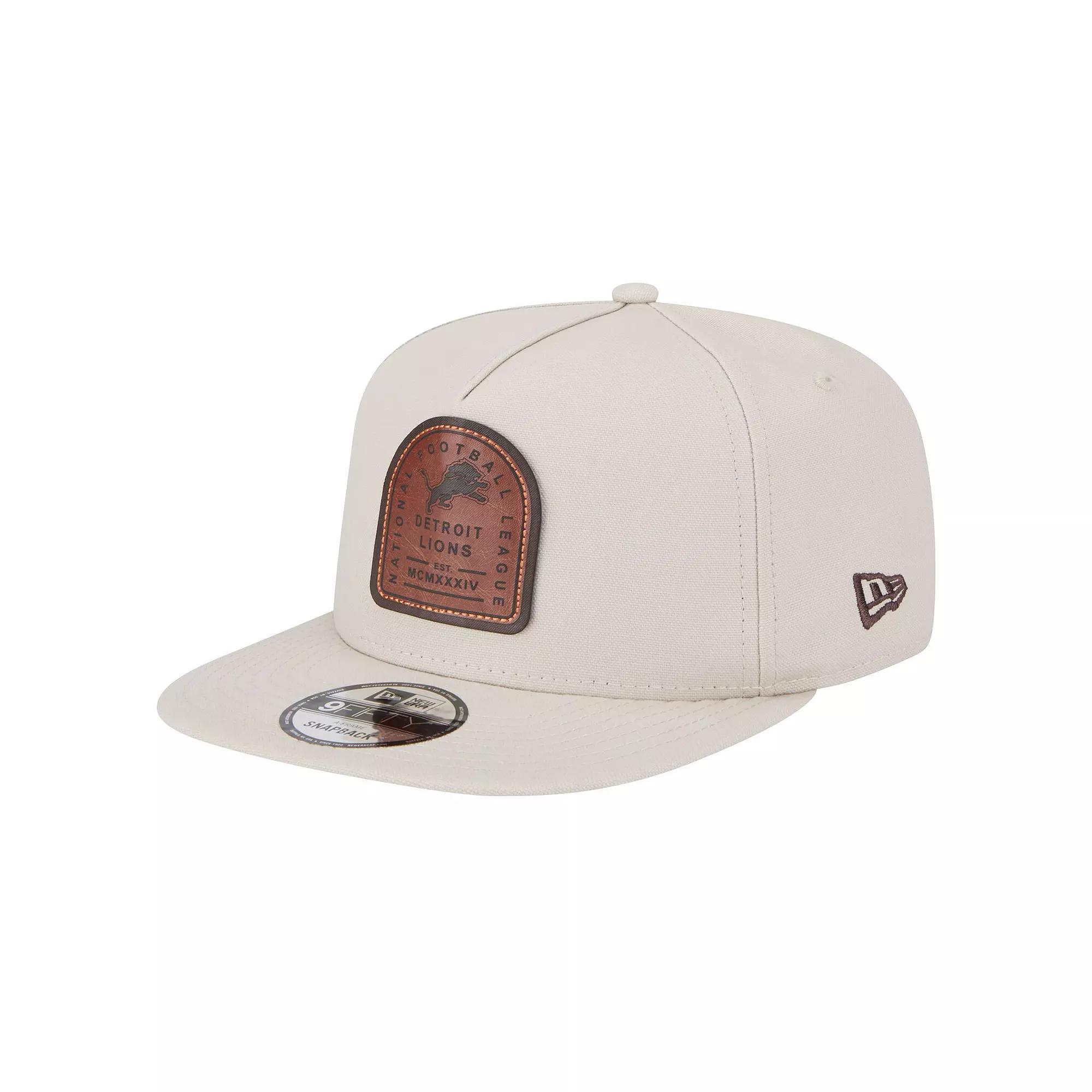 Men's New Era Stone Detroit Lions Premier 9FIFTY Snapback Hat, Team Product Image