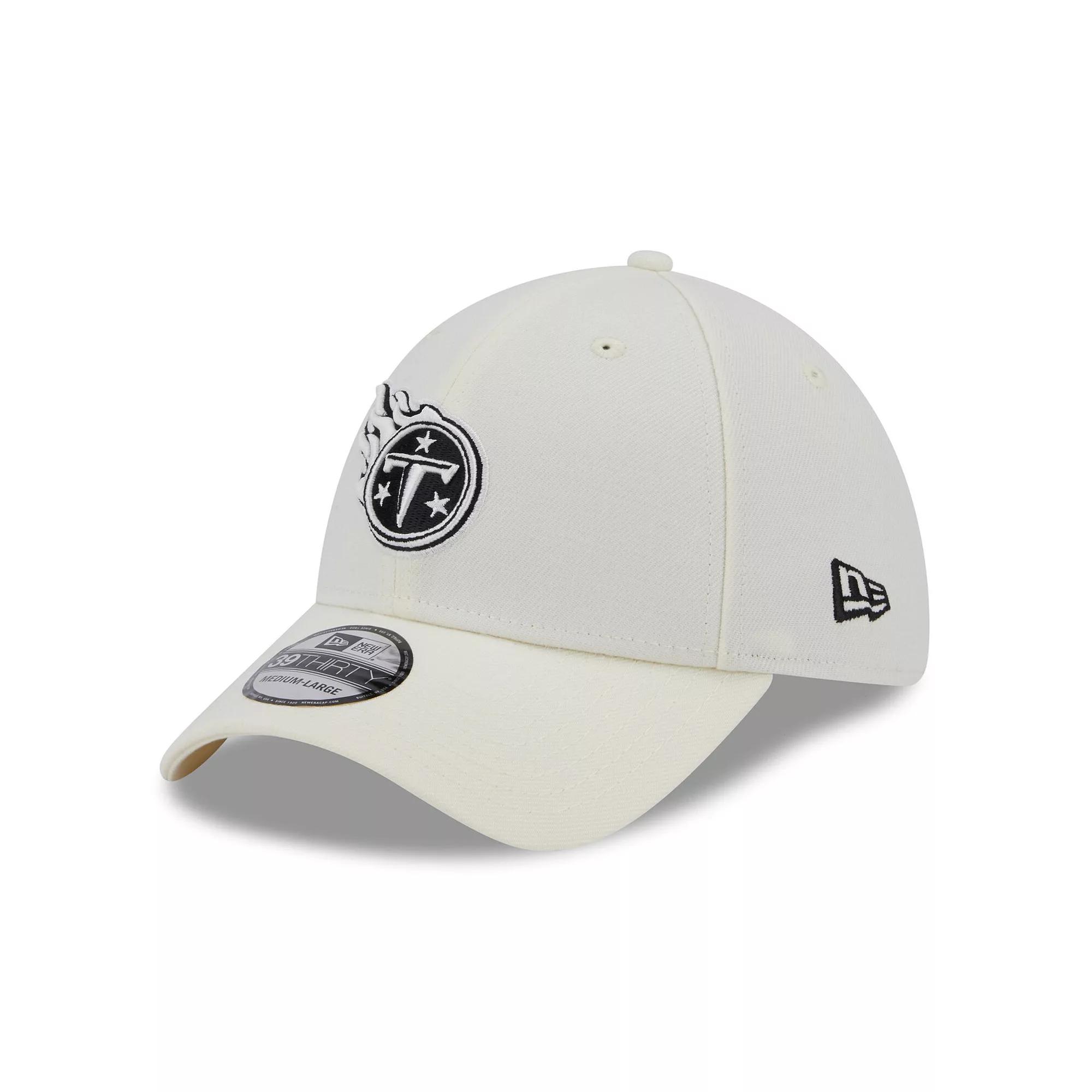 Men's New Era Cream Tennessee Titans Chrome Collection 39THIRTY Flex Hat,  Product Image