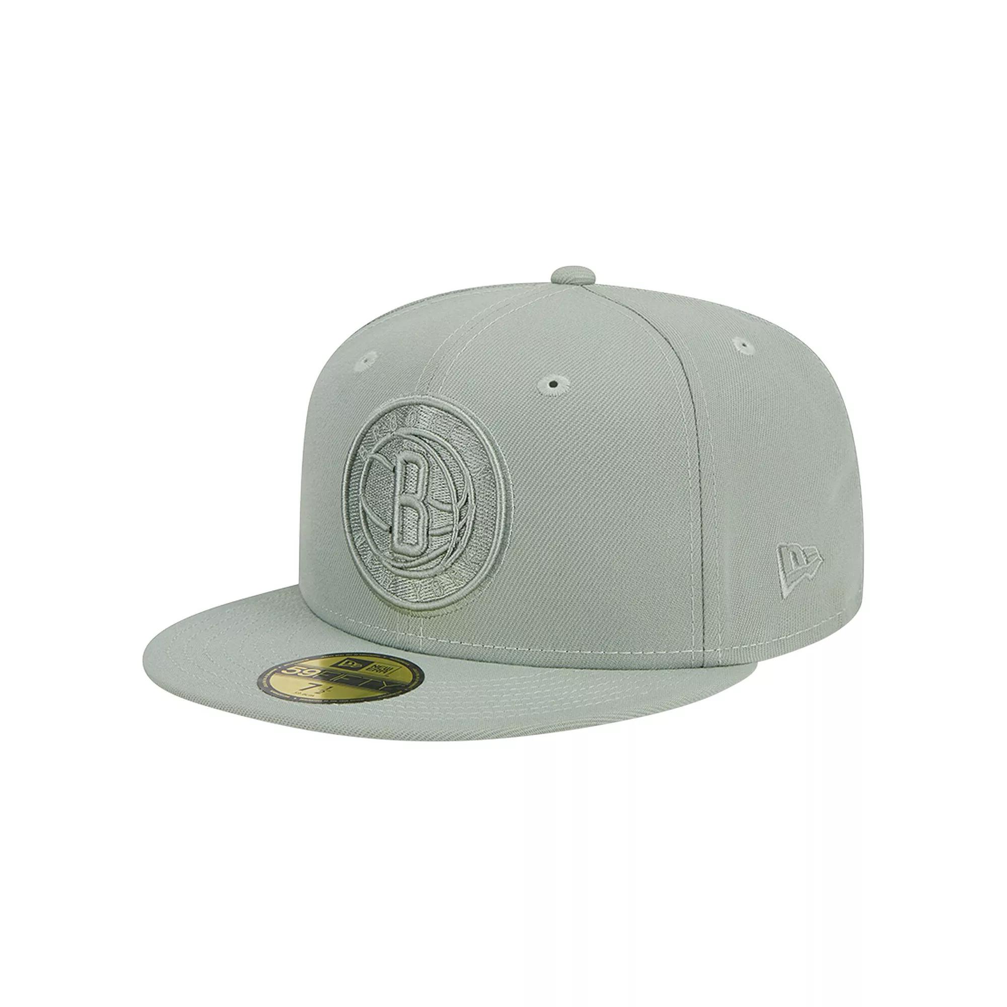 Men's New Era Light Green Brooklyn Nets Sage Color Pack 59FIFTY Fitted Hat, Size: 7, Lt Gre Product Image