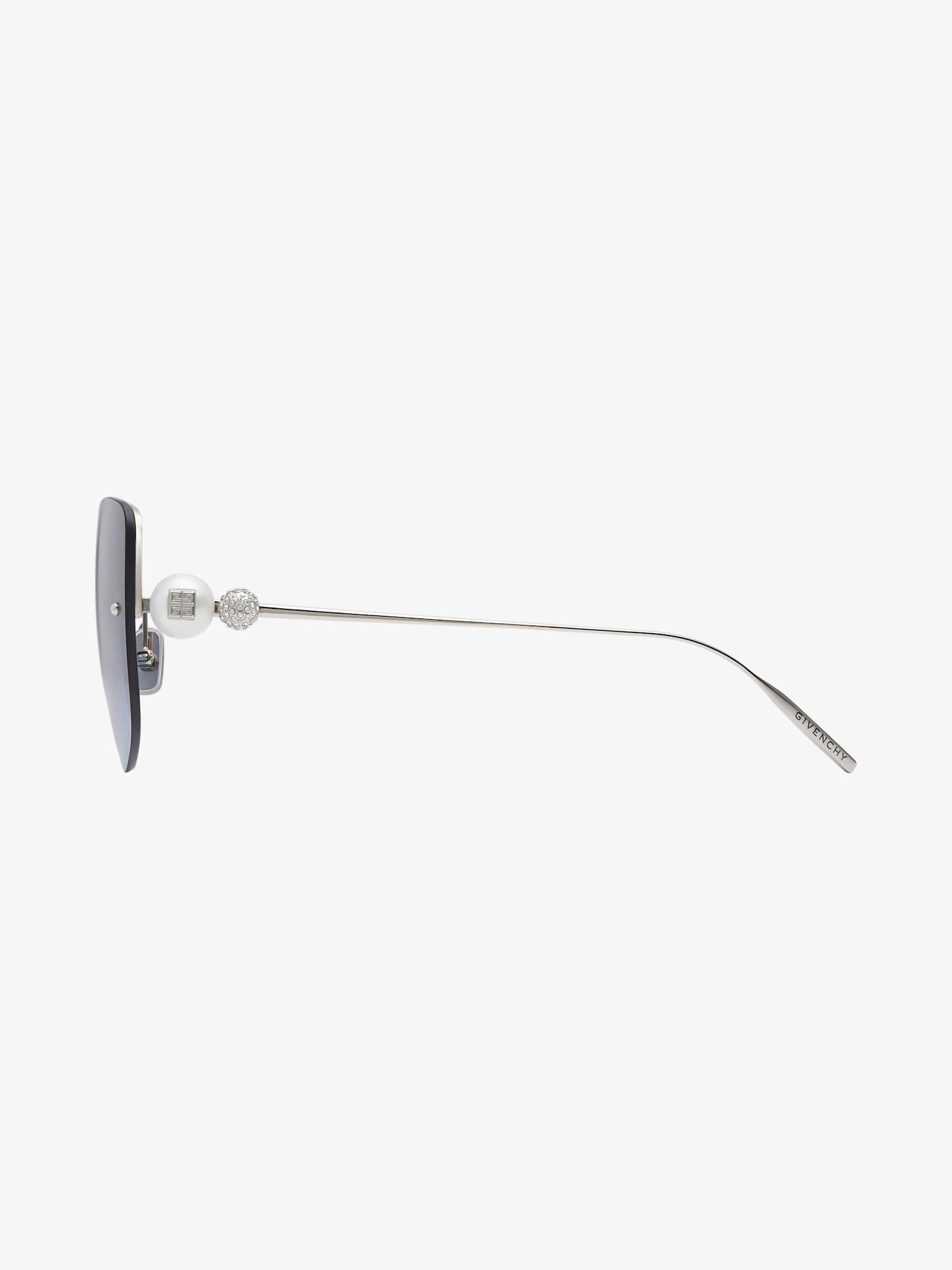 4G Pearl sunglasses in metal with crystals Product Image