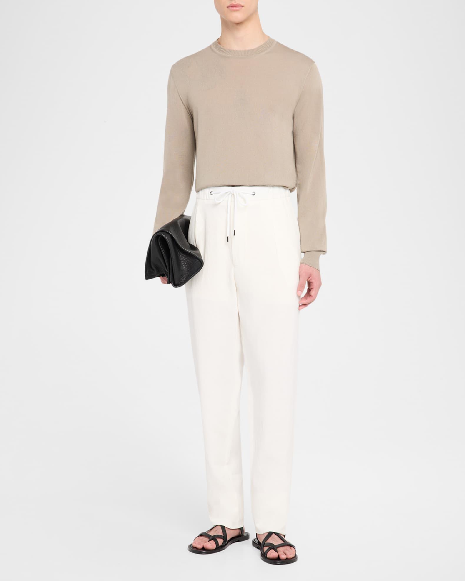 Men's Linen Drawstring Trousers Product Image