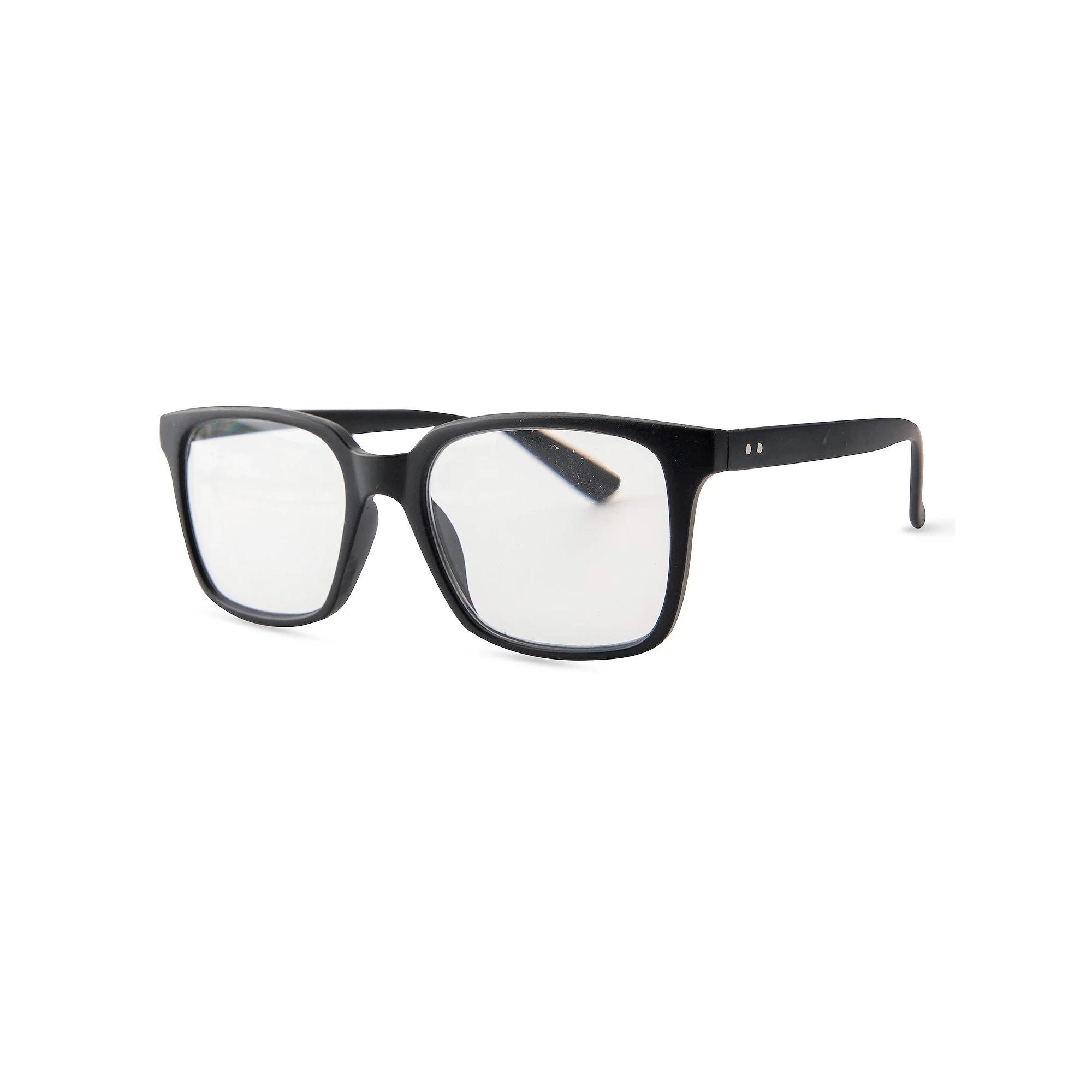 Women's Clearvue Black Square Frame Reading Glasses, Size: 3 Product Image