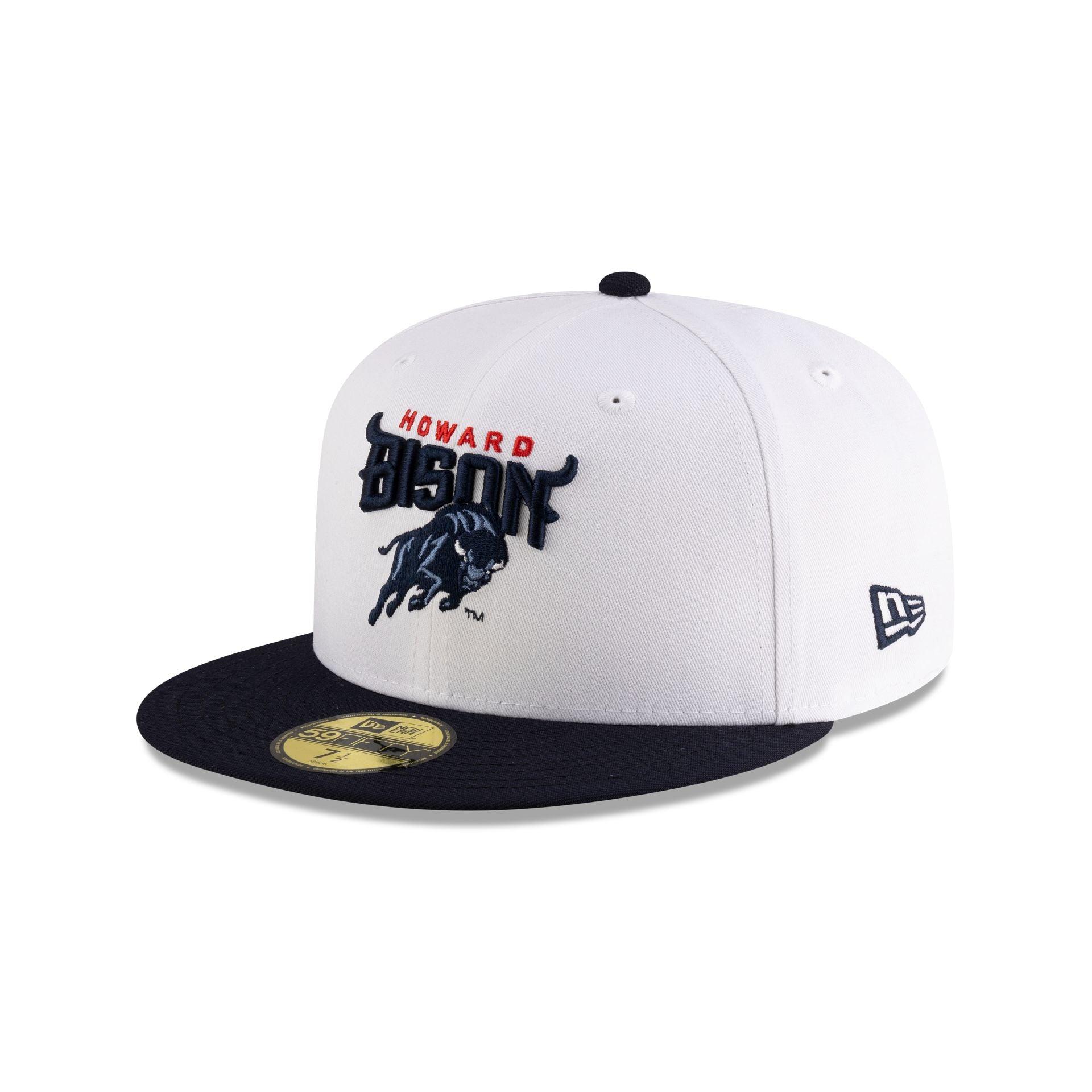 Howard Bison White Navy 59FIFTY Fitted Hat Male Product Image
