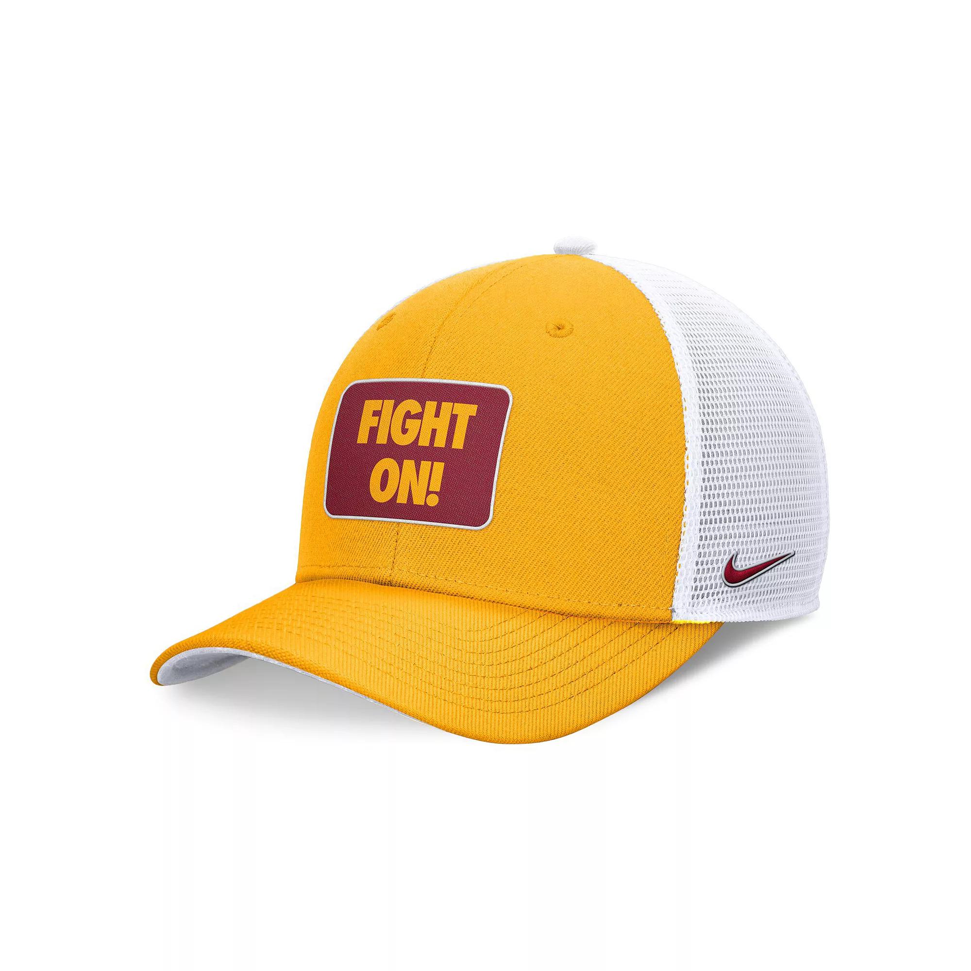 Men's Nike Gold/White USC Trojans Local Rise Trucker Adjustable Hat, Size: Medium/Large Product Image