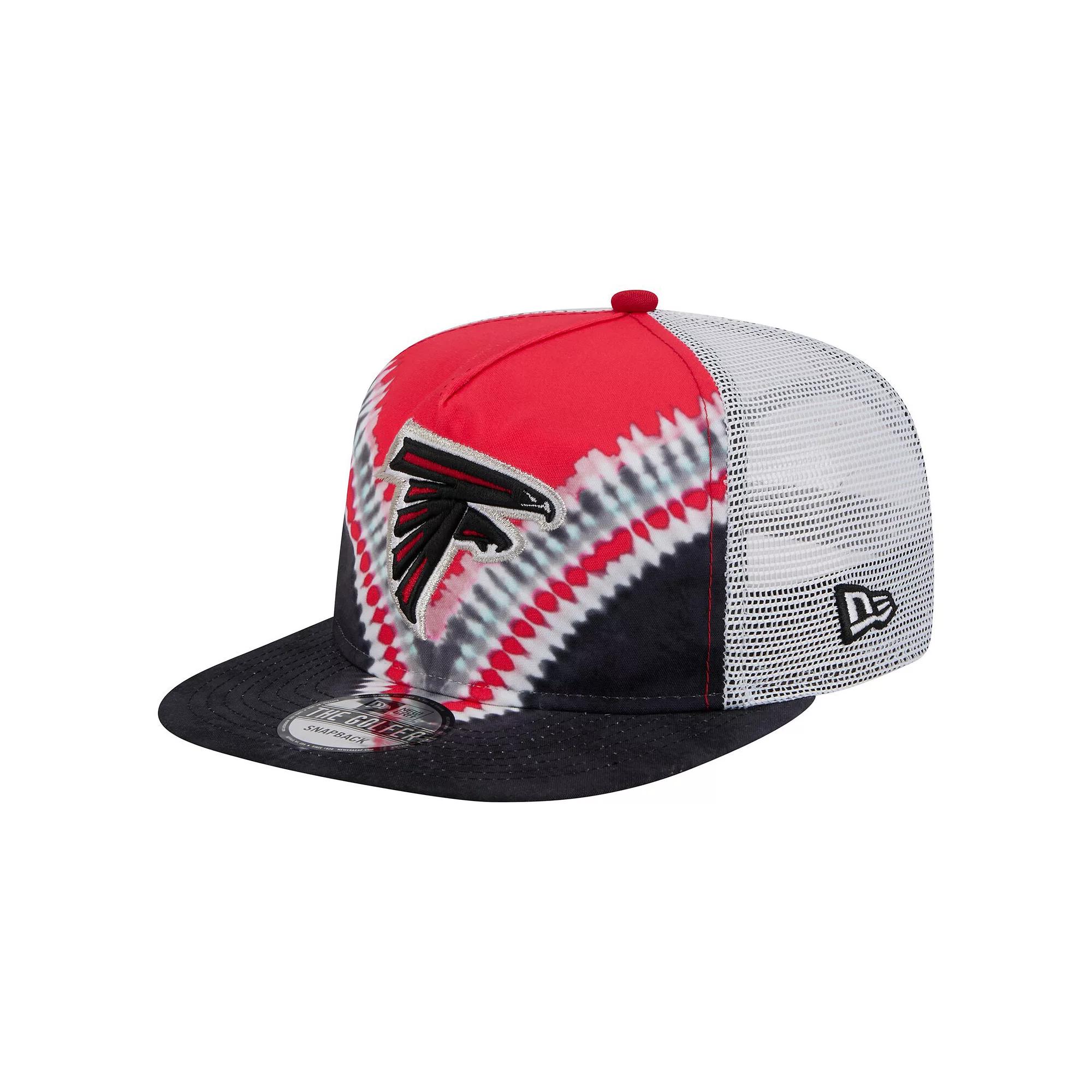 Men's New Era Red/Black Atlanta Falcons Throwback Dye Golfer Snapback Hat Product Image