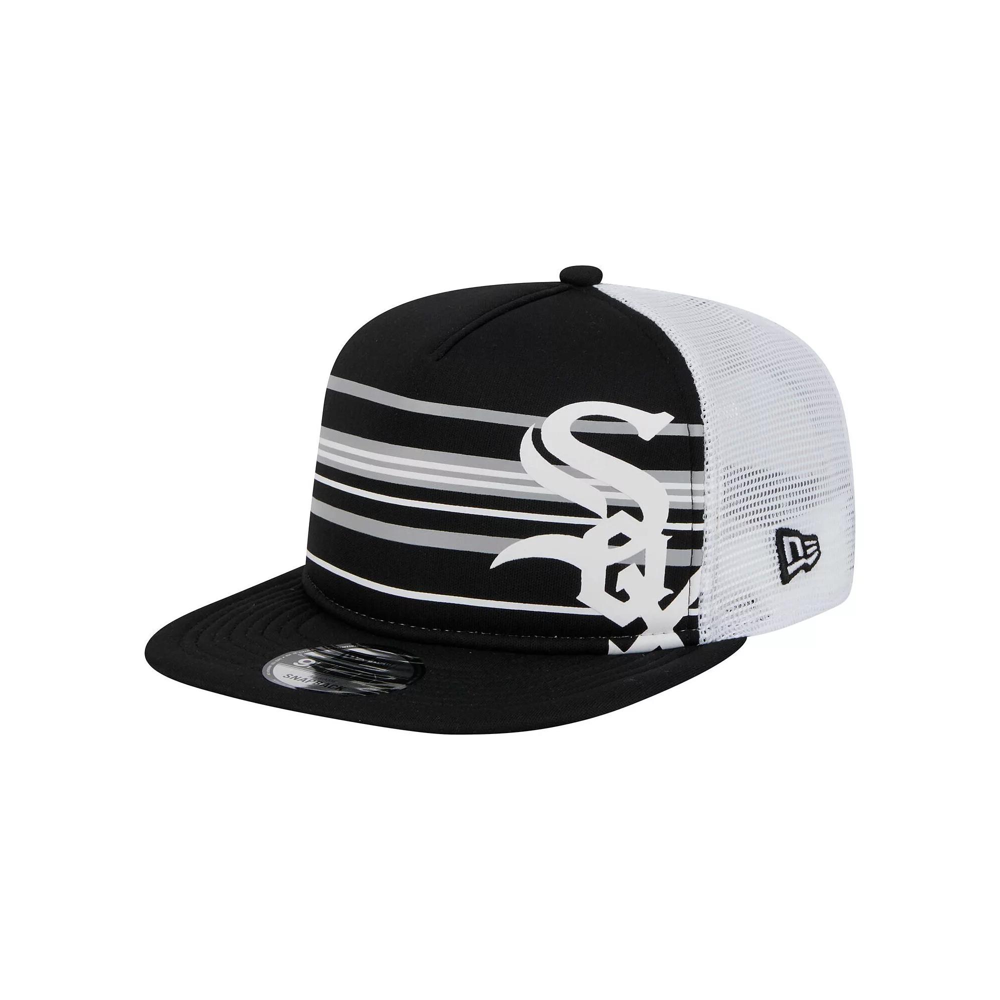 Men's New Era  Black Chicago White Sox 9FIFTY A-Frame Trucker Snapback Hat Product Image