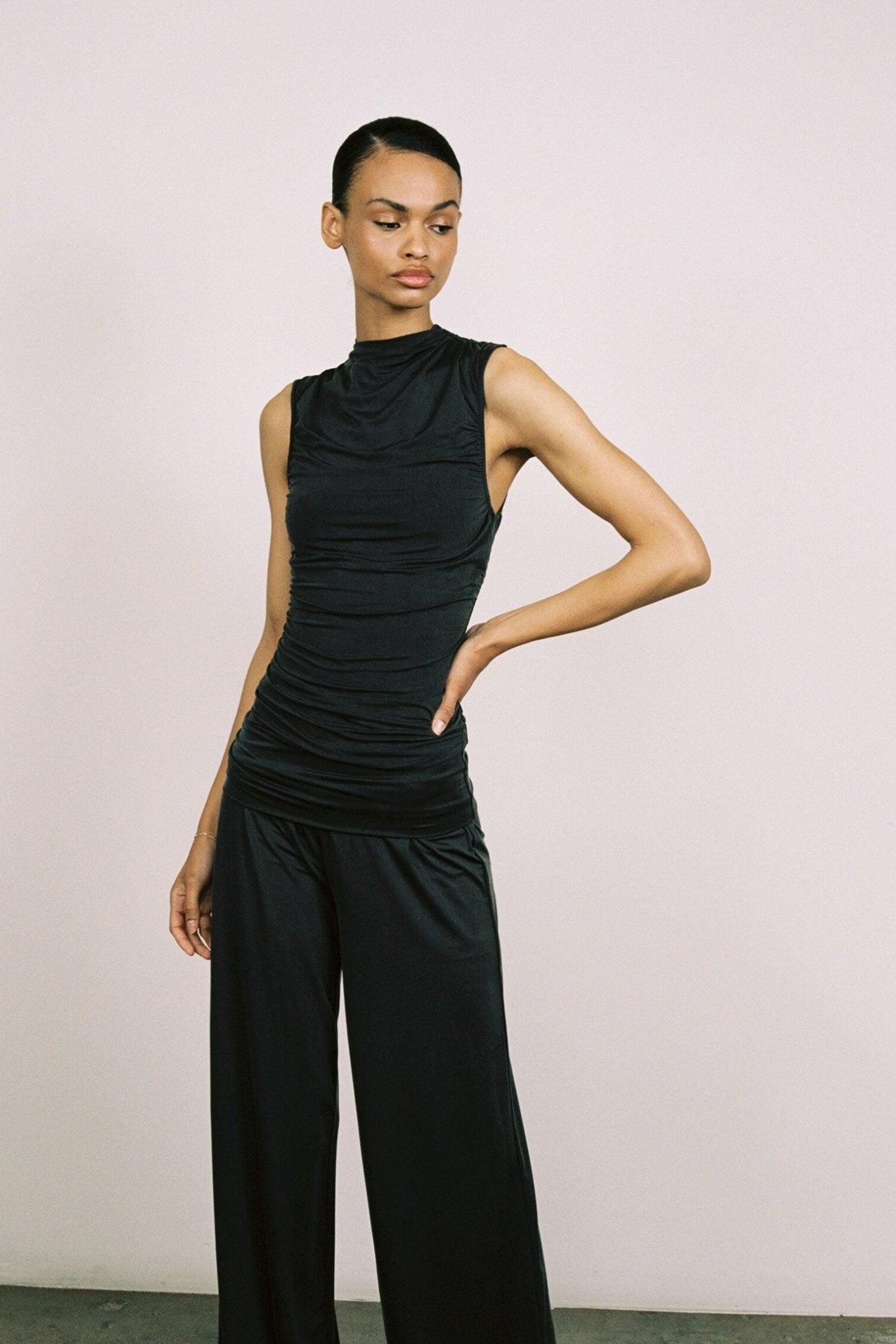 CAM TOP - SLATE VEGAN SILK Product Image