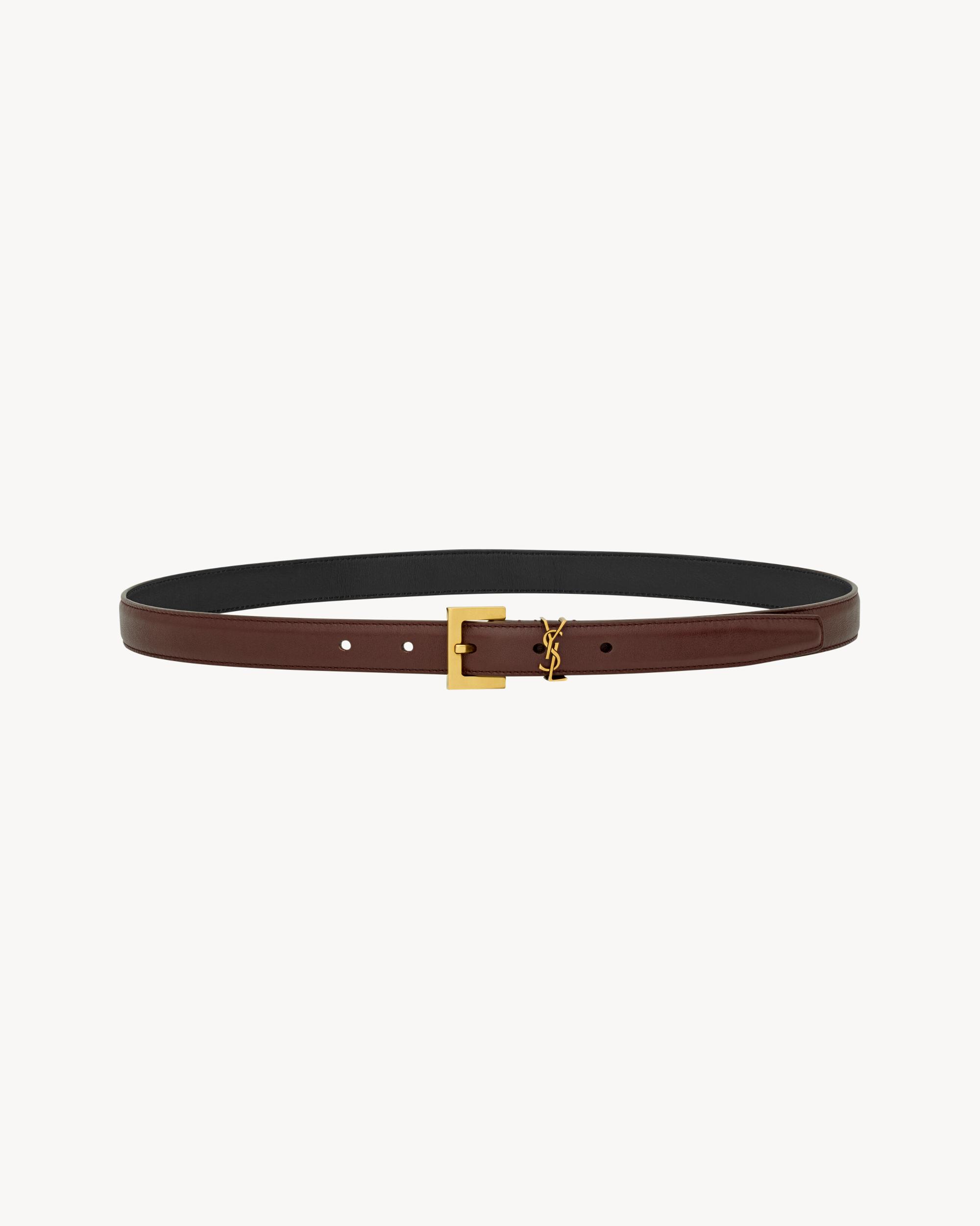 CASSANDRE thin belt in smooth leather Product Image