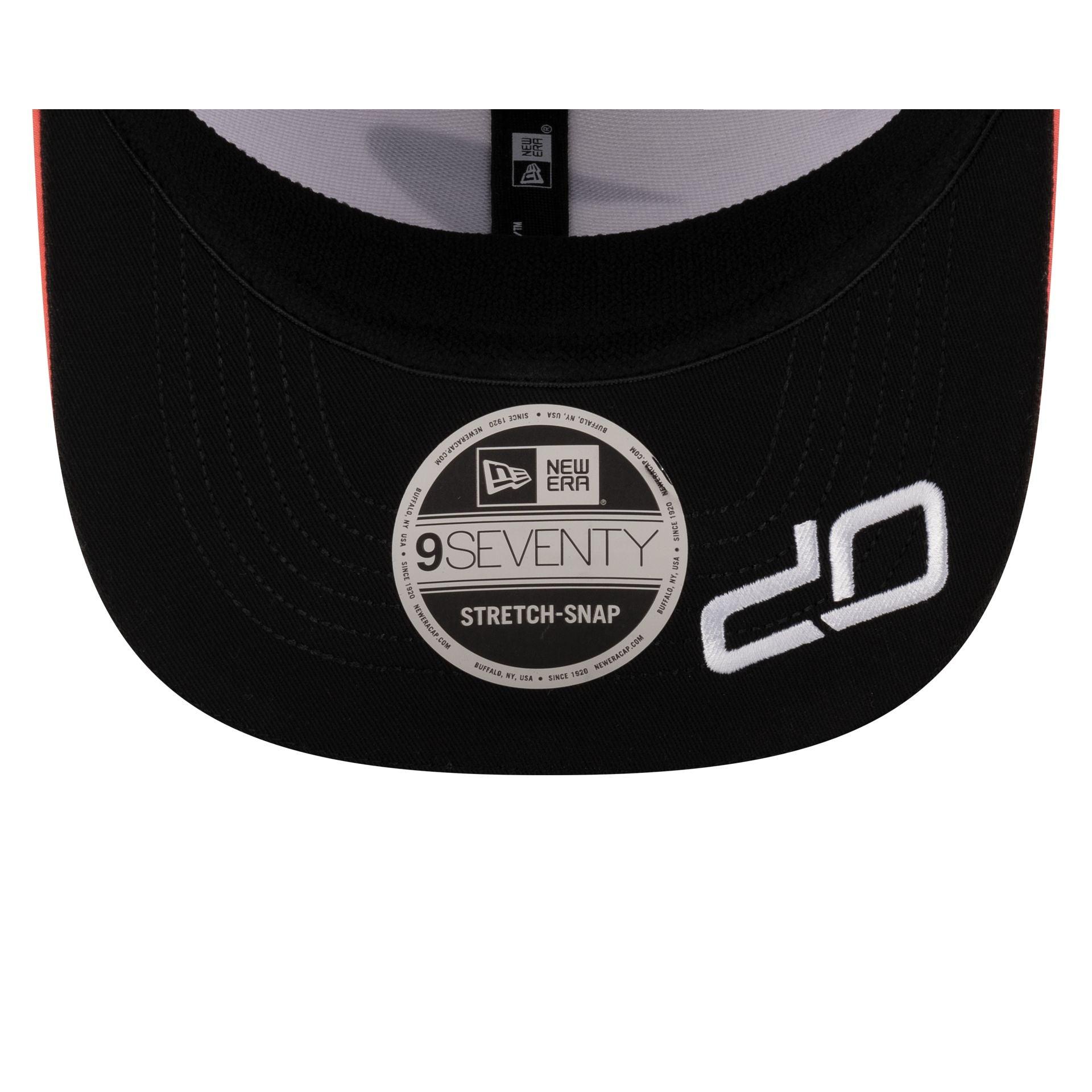 Los Angeles Dodgers Coral Split Panel 9FIFTY Snapback Hat Male Product Image