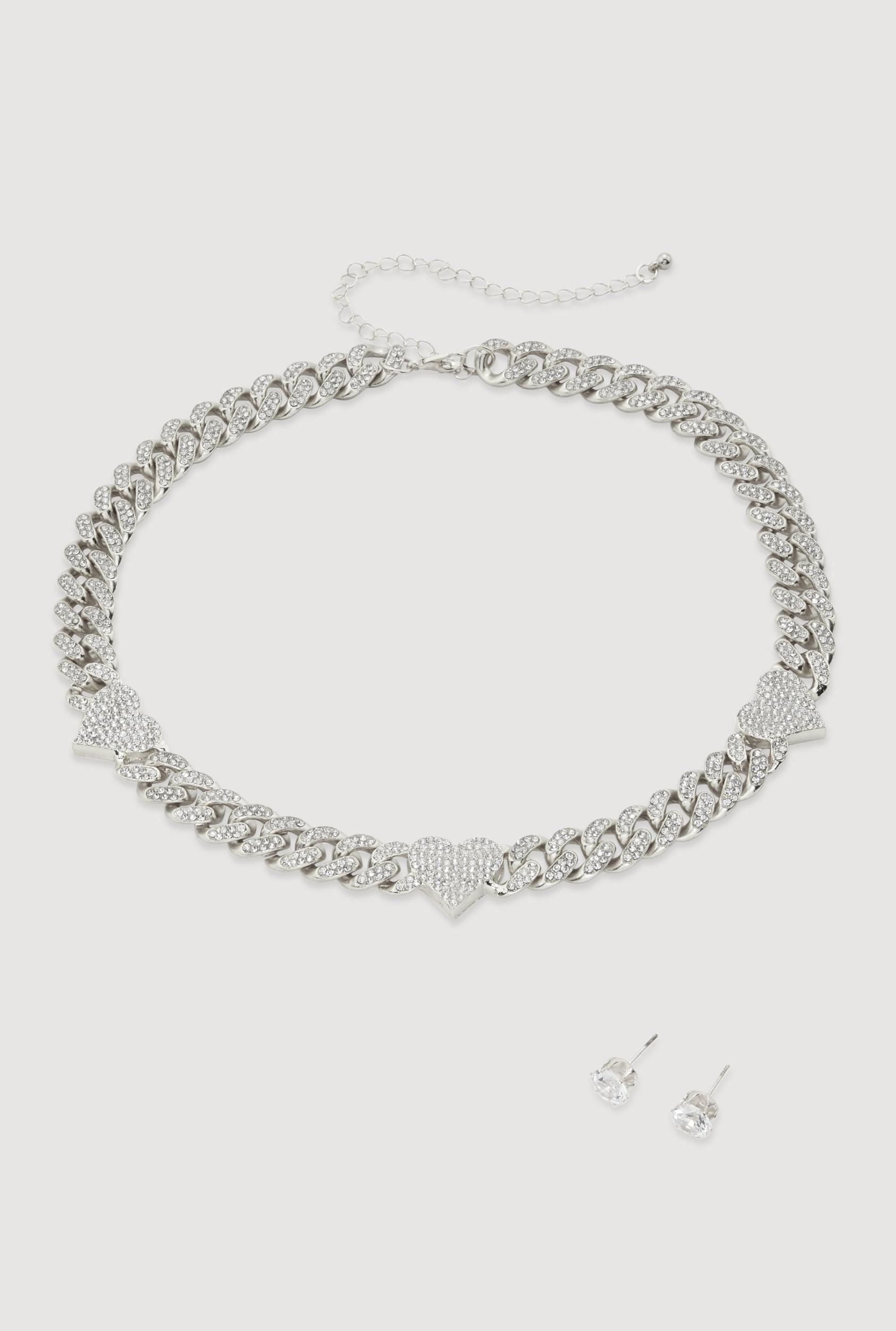 Rhinestone Assorted Charm Chain Bracelet Trio Male Product Image