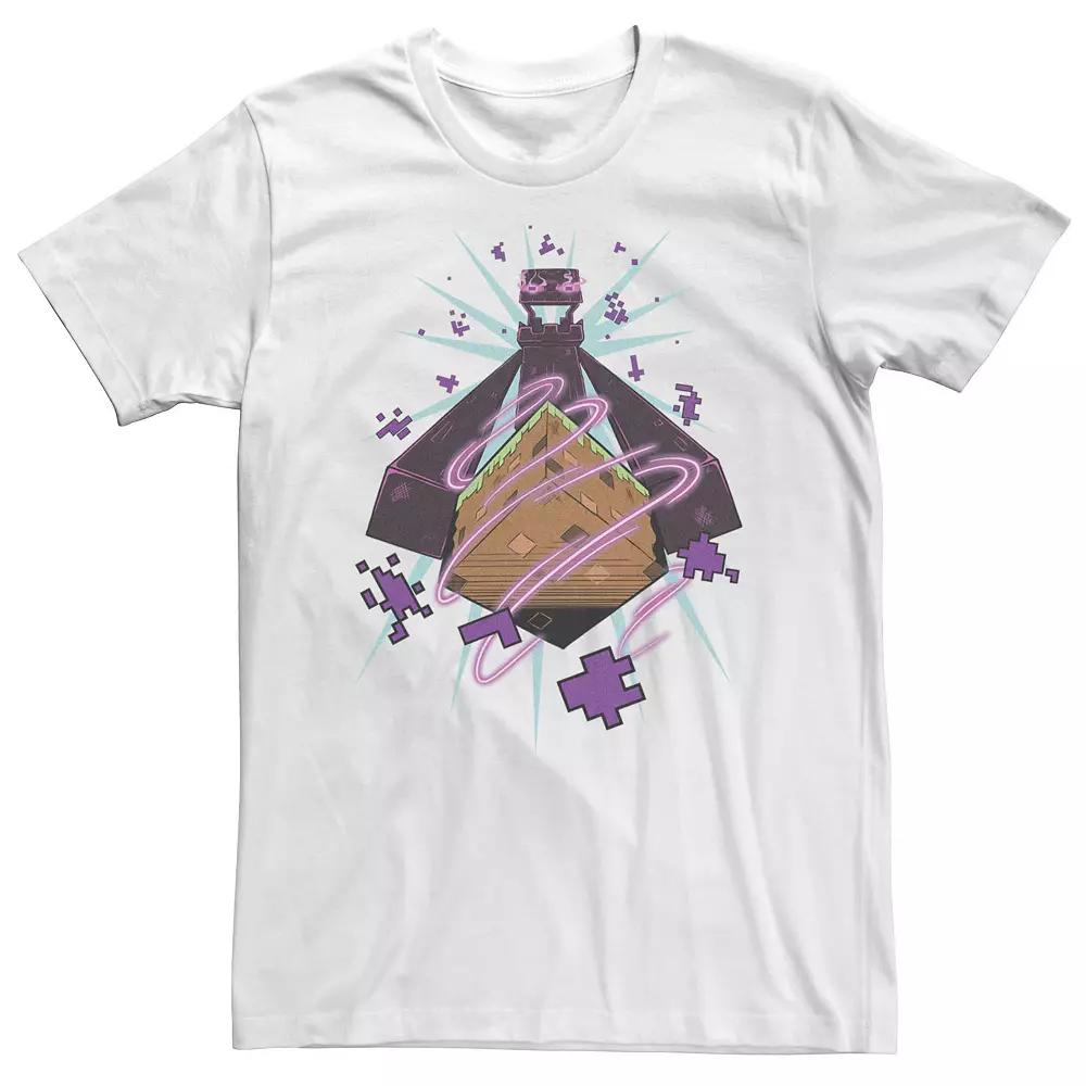 Big & Tall Minecraft Enderman Pixelated Portrait Tee, Boy's,  Product Image