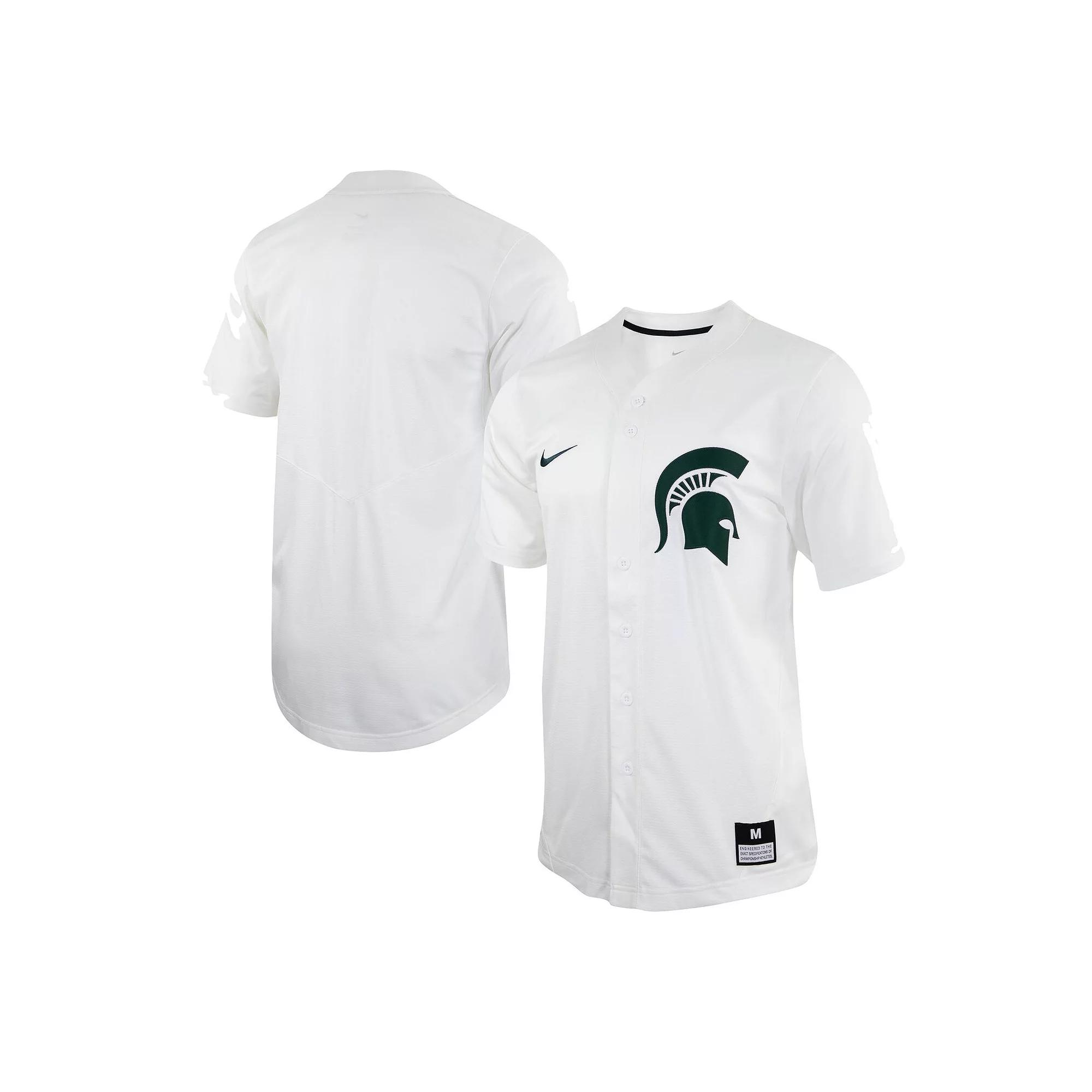 Men's Nike White Michigan State Spartans Replica Baseball Jersey,  Product Image