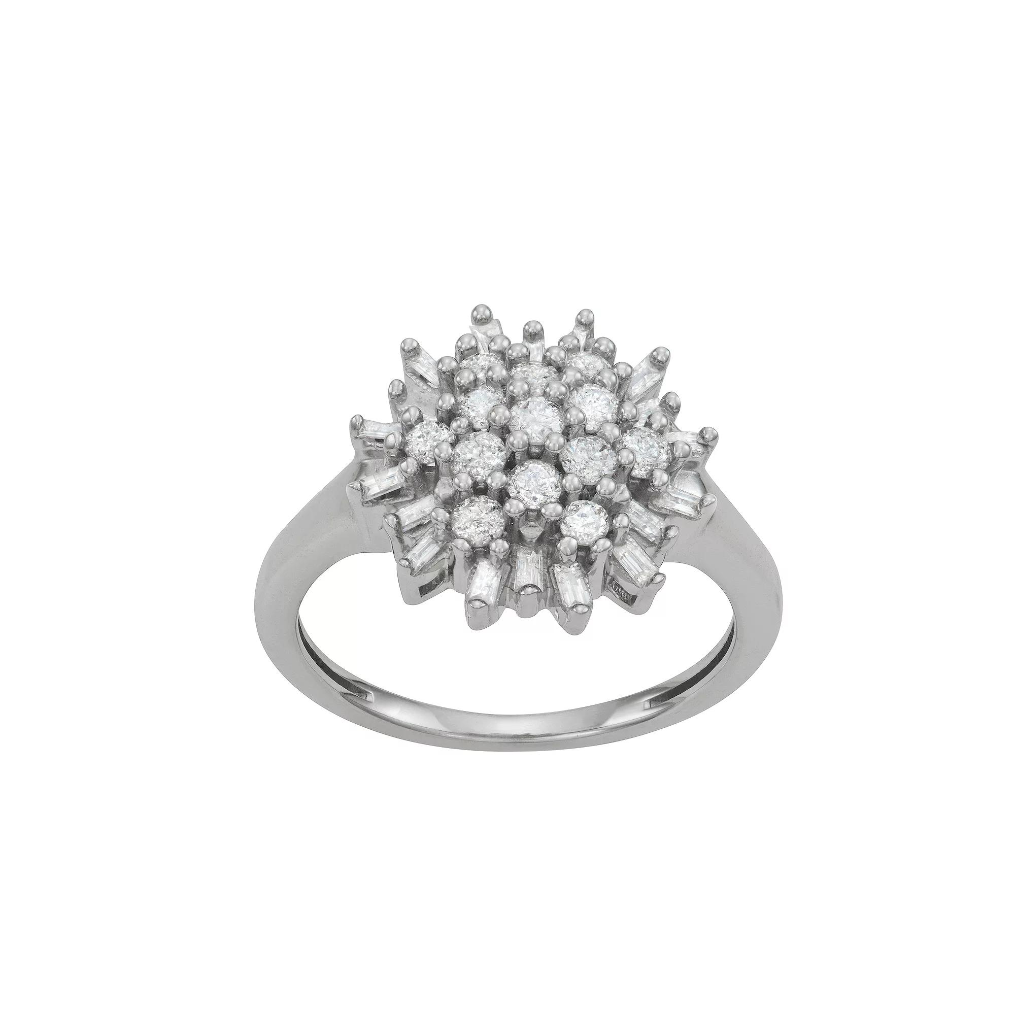 Jewelexcess Sterling Silver 3/4 Carat T.W. Diamond Ring, Womens Product Image