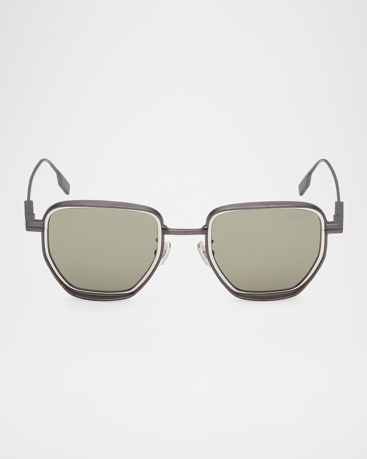 Mens 49MM Geometric Sunglasses Product Image