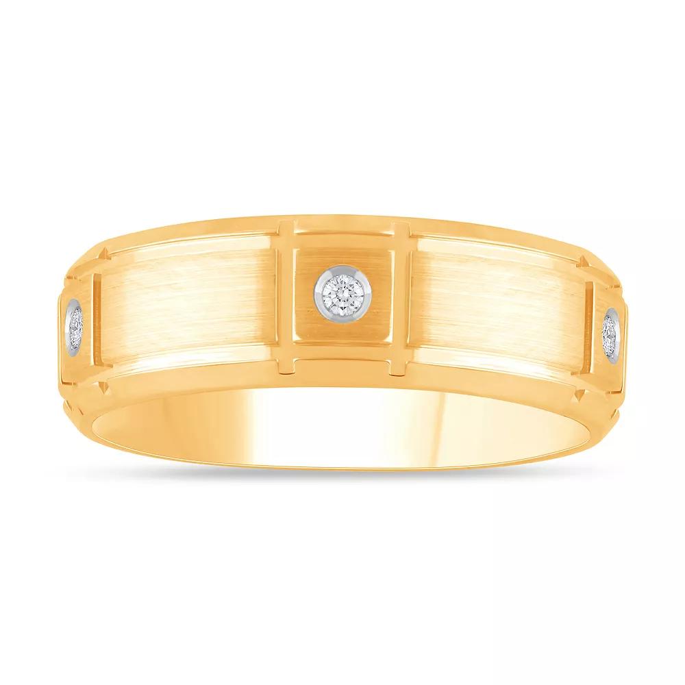 Galaxie Solaire 10k Gold Lab-Grown Diamond Accent Men's Eternity Ring, Size: 12 Product Image