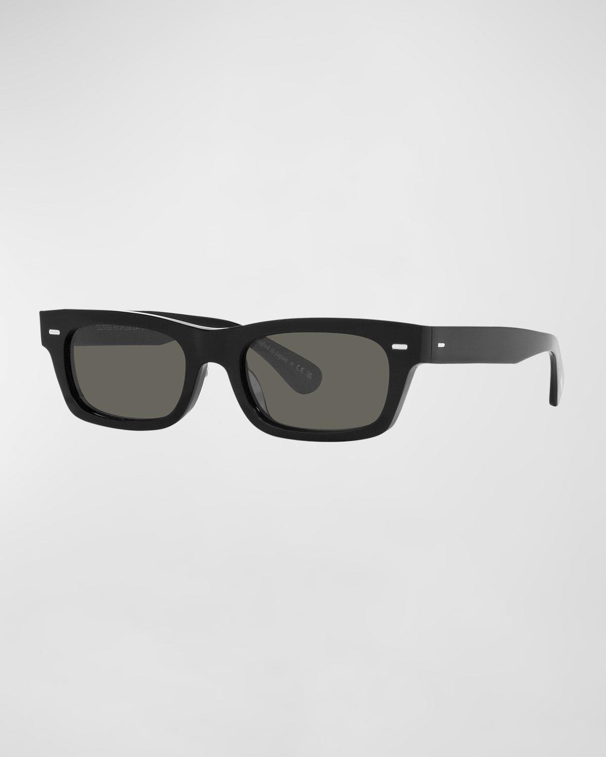 Mens Kasdan 48MM Rectangle Solid Sunglasses Product Image
