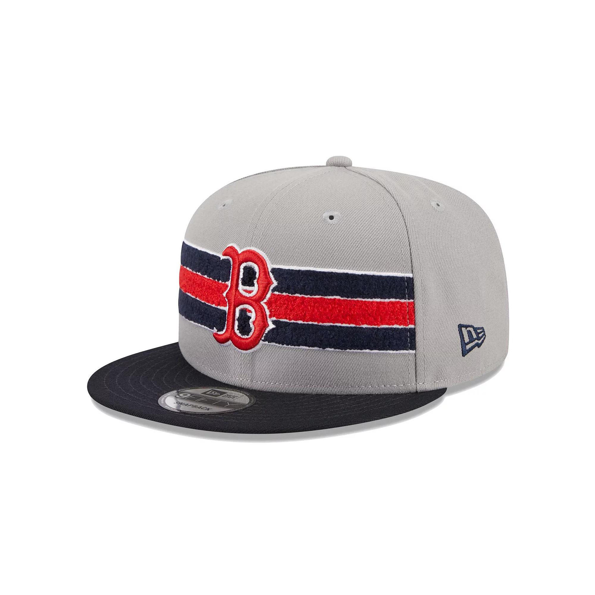 Men's New Era Gray/Navy Boston Red Sox Band 9FIFTY Snapback Hat, Grey Product Image
