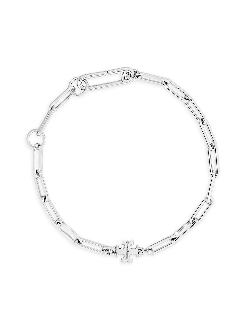 Womens Good Luck 18K-Gold-Plated Logo Chain Bracelet Product Image