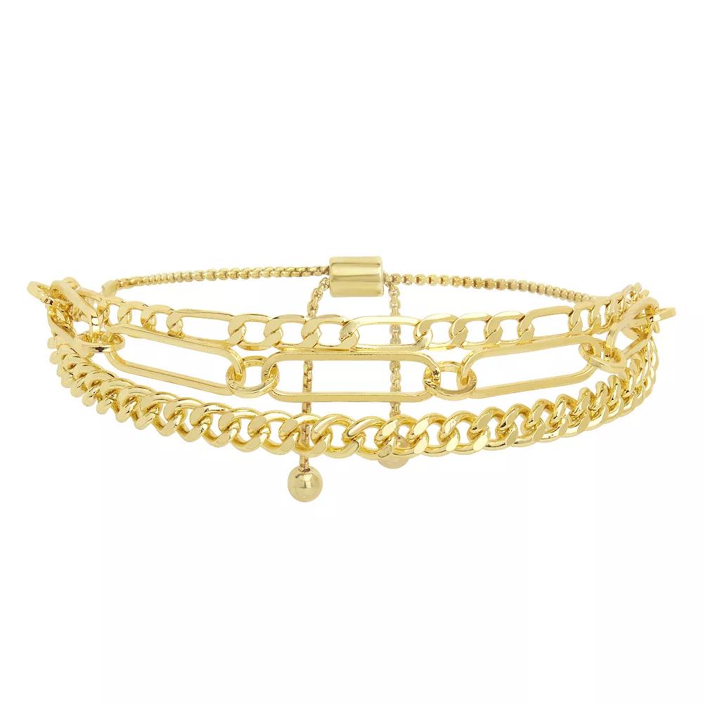 MC Collective Layered Chain Bracelet, Women's, Gold Tone Product Image