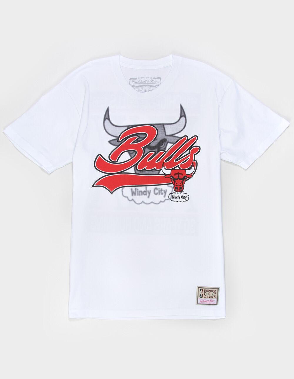 MITCHELL & NESS Chicago Bulls Oversweep Mens Tee - WHITE Product Image