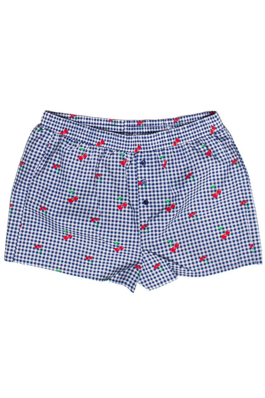 Printed Gingham Boxer Shorts Product Image