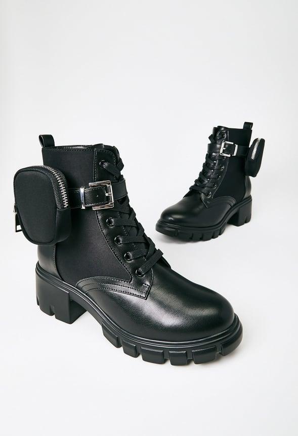 JustFab Margaux Platform Loafer Pump Womens Black/ White Size 8.5 Product Image