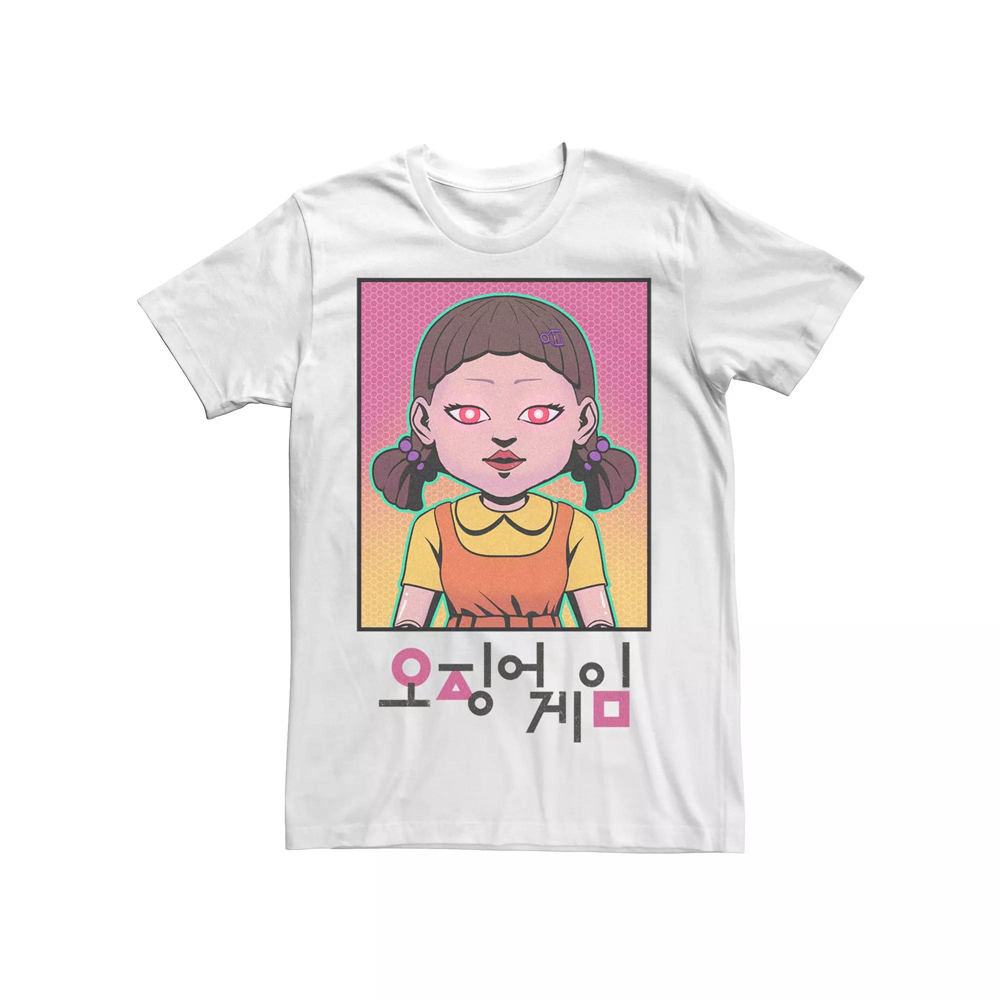 Men's Squid Game Red Light Green Light Doll Poster Tee, Boy's,  Product Image