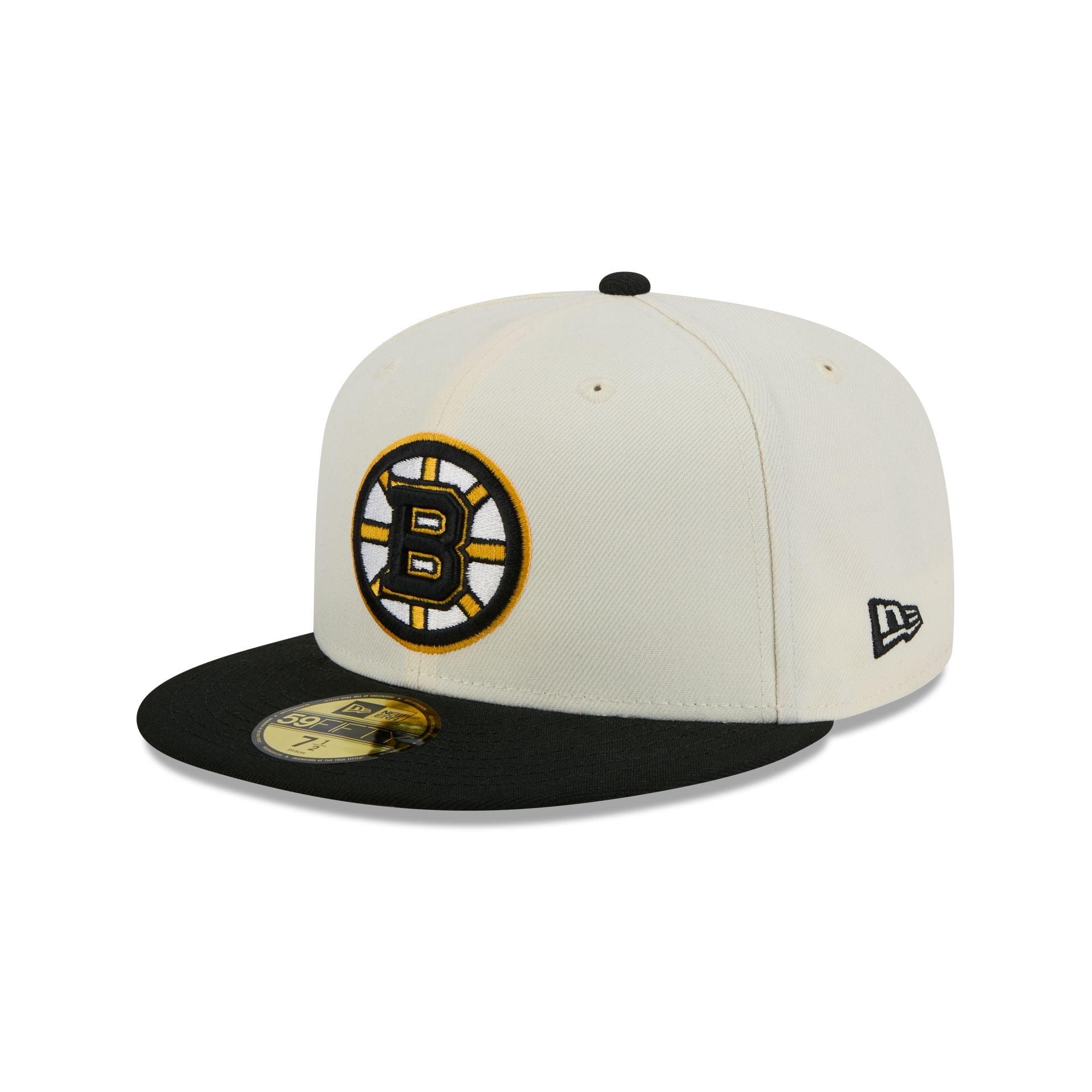 Boston Bruins Chrome White 59FIFTY Fitted Hat Male Product Image