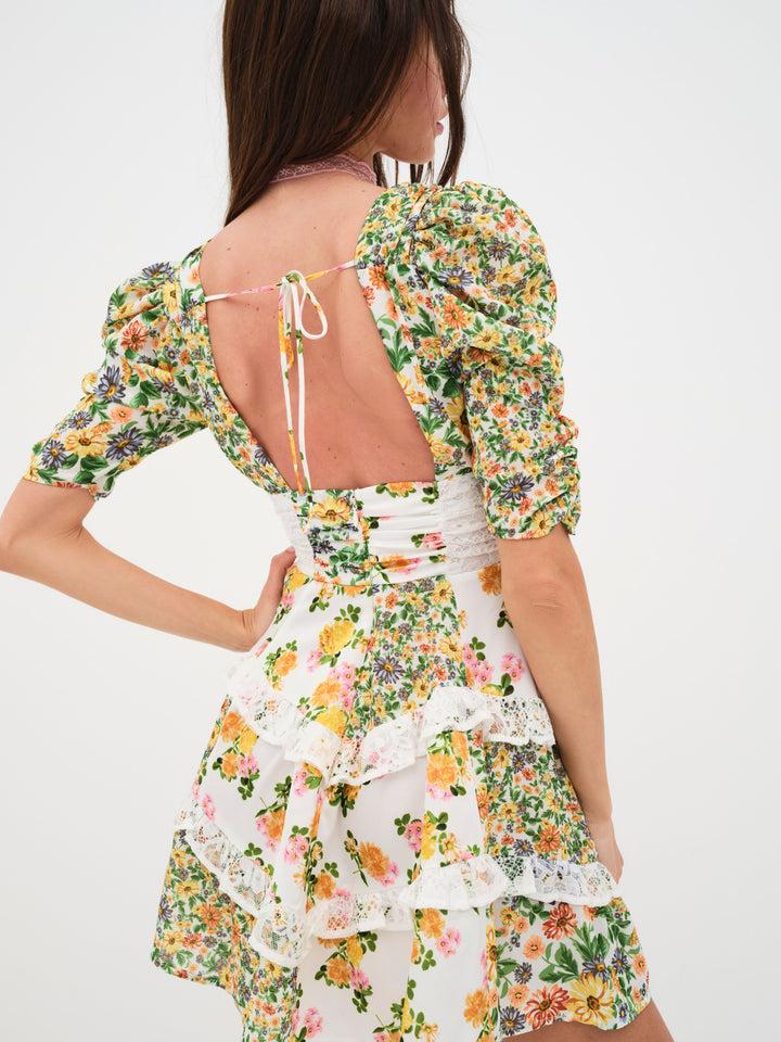 Rosalyn Mini Dress — Green — Marigold Product Image