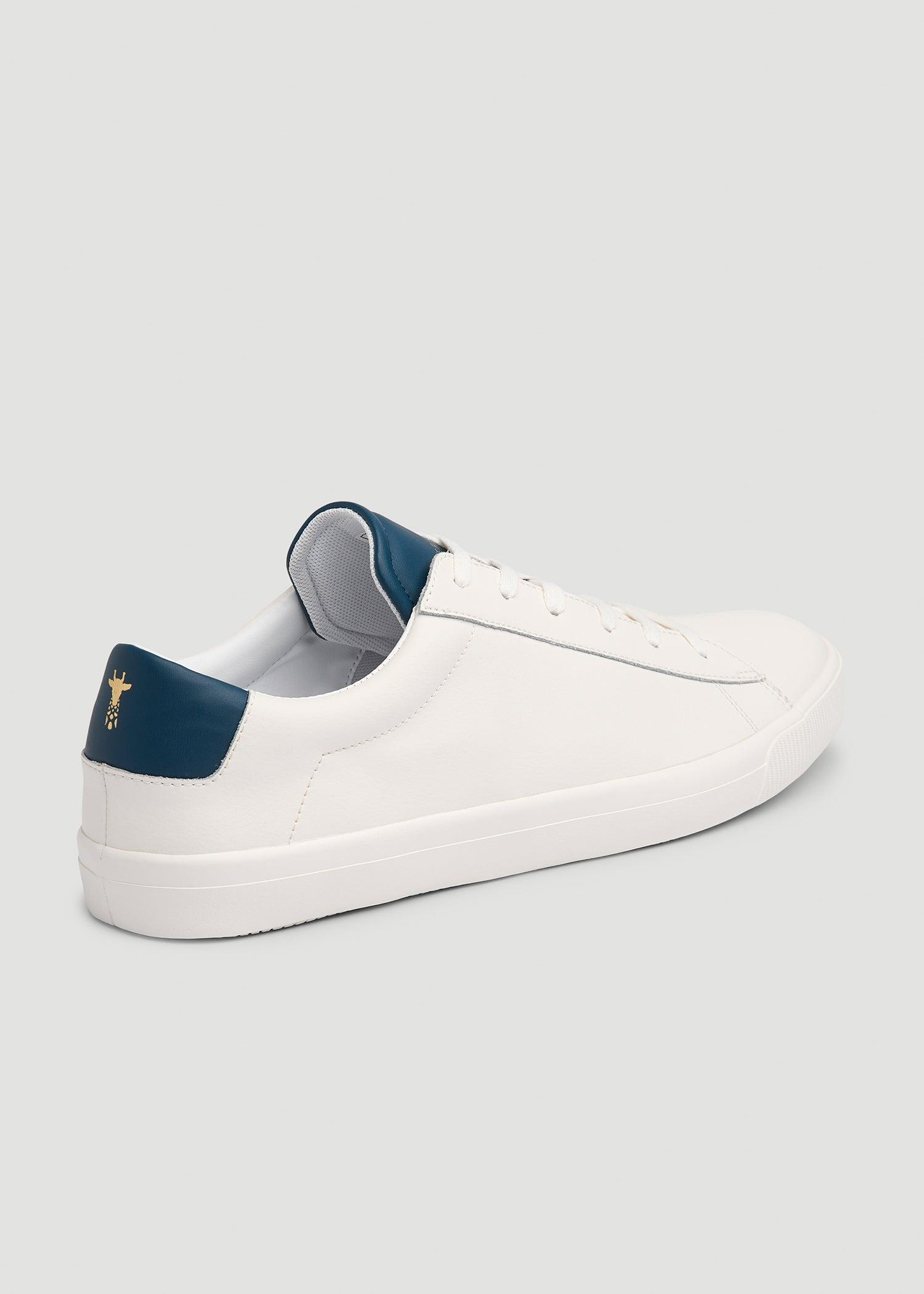 Tennis Sneaker for Tall Men in White and Navy Male Product Image