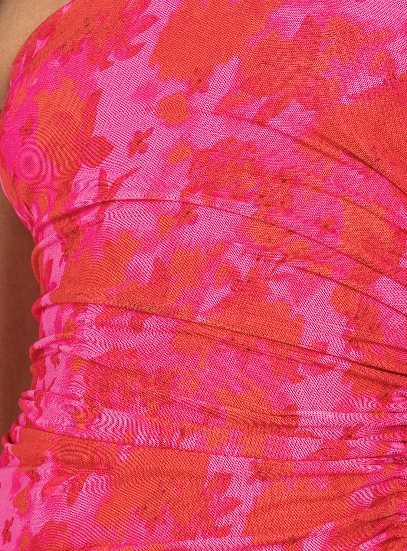 Donelli Mini Dress Pink Floral Product Image