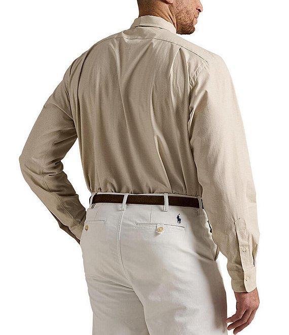 Polo Ralph Lauren Big & Tall Classic Fit Plaid Pattern Stretch Poplin Long Sleeve Woven Shirt Product Image