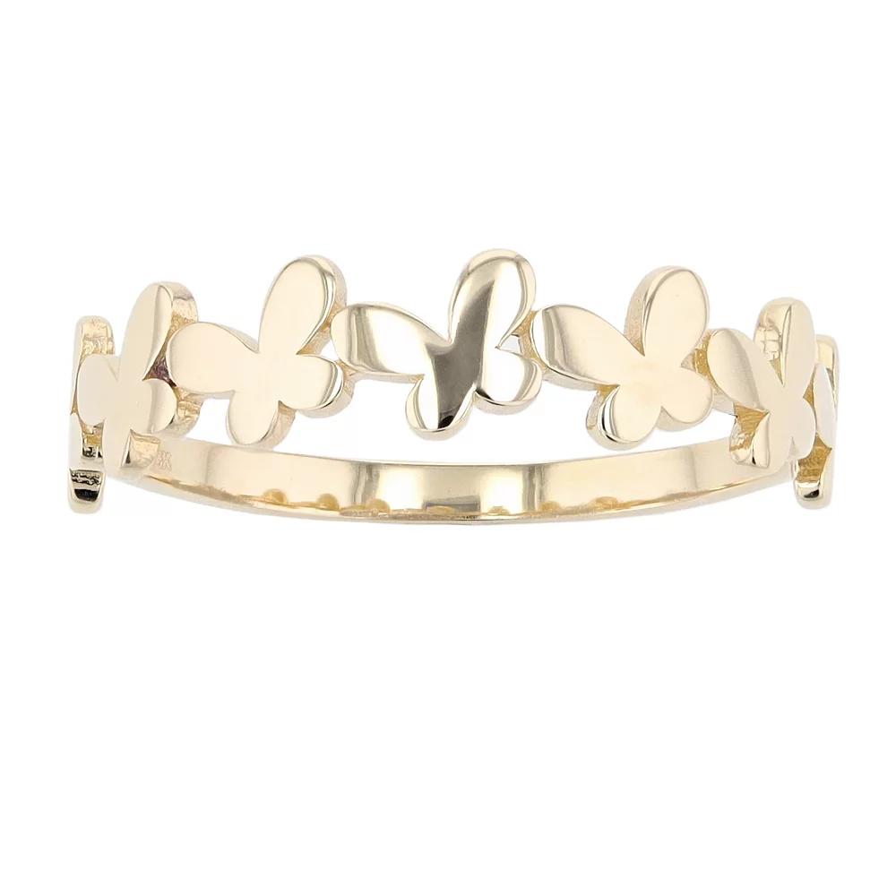 Au Naturale 14k Gold Butterflies Ring, Women's, Size: 6 Product Image