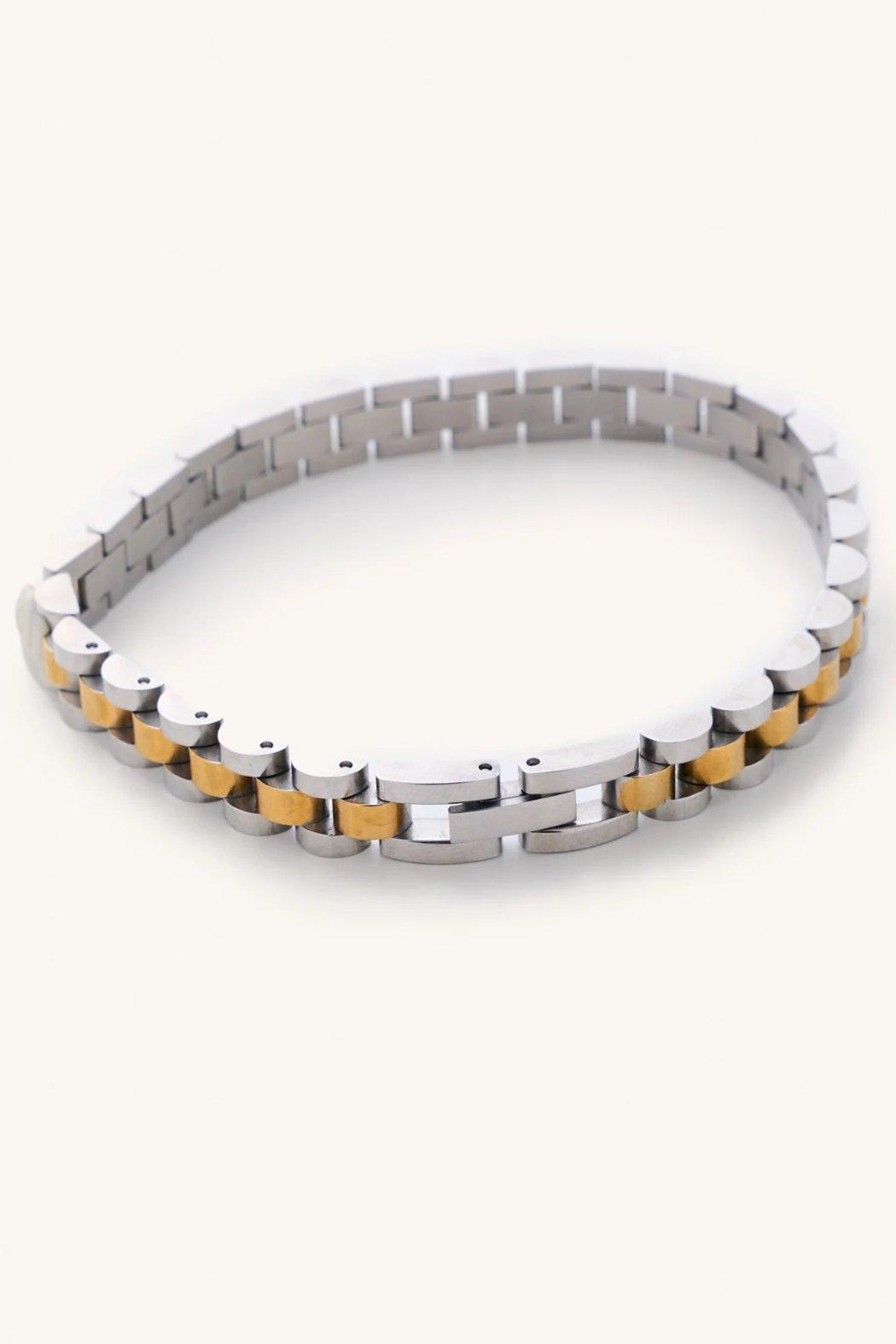 Two Toned Watch Band Bracelet Product Image