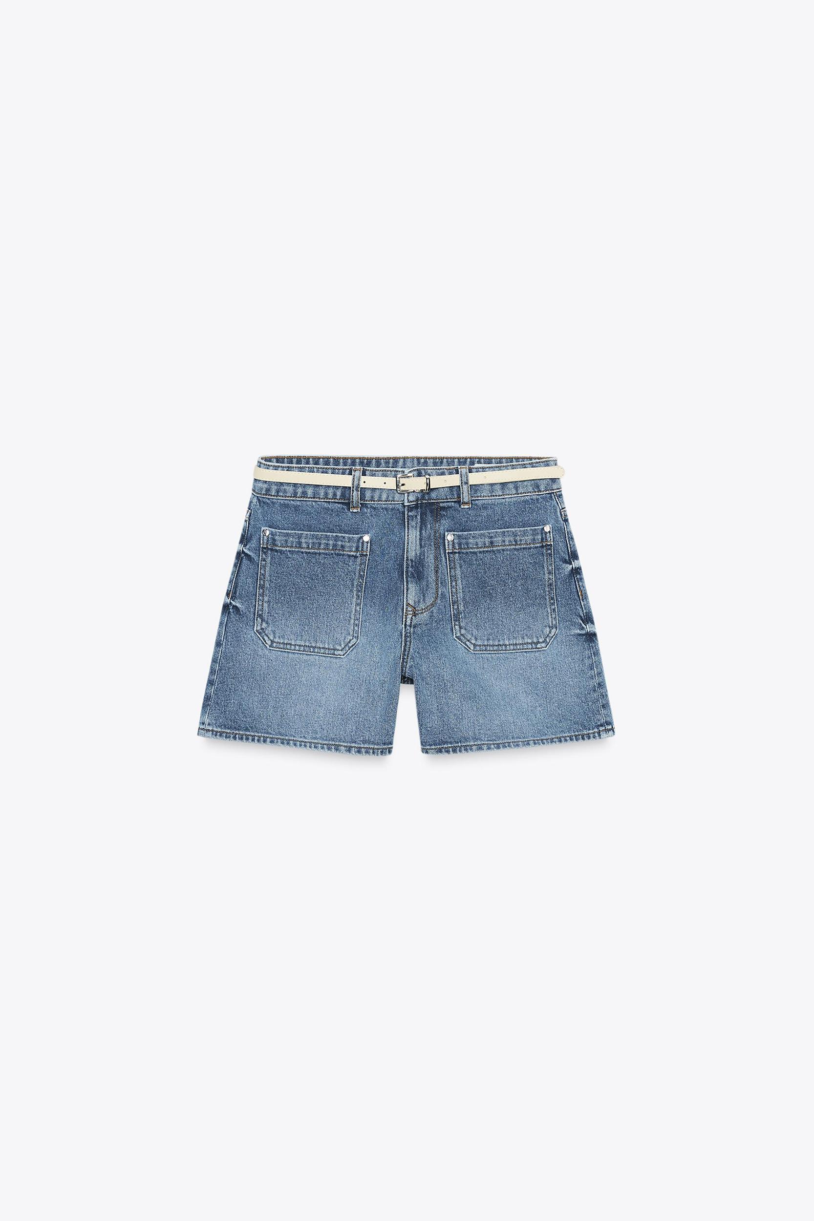 Z1975 BELTED DENIM SHORTS Product Image