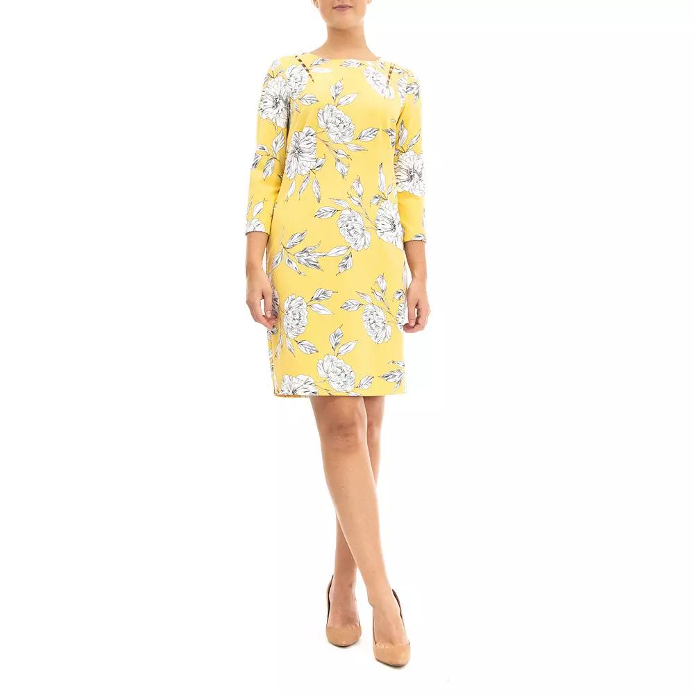 Women's Nina Leonard Slit Detail Sheath Dress,  Product Image