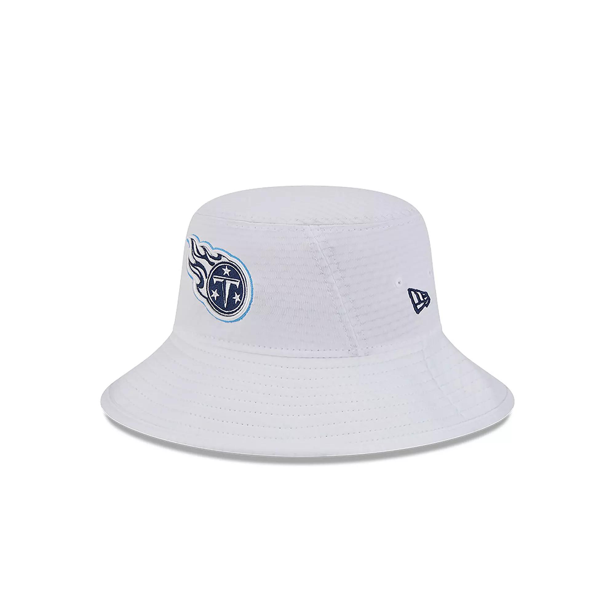 Men's New Era White Tennessee Titans 2024 NFL Training Camp Stretch Bucket Hat Product Image