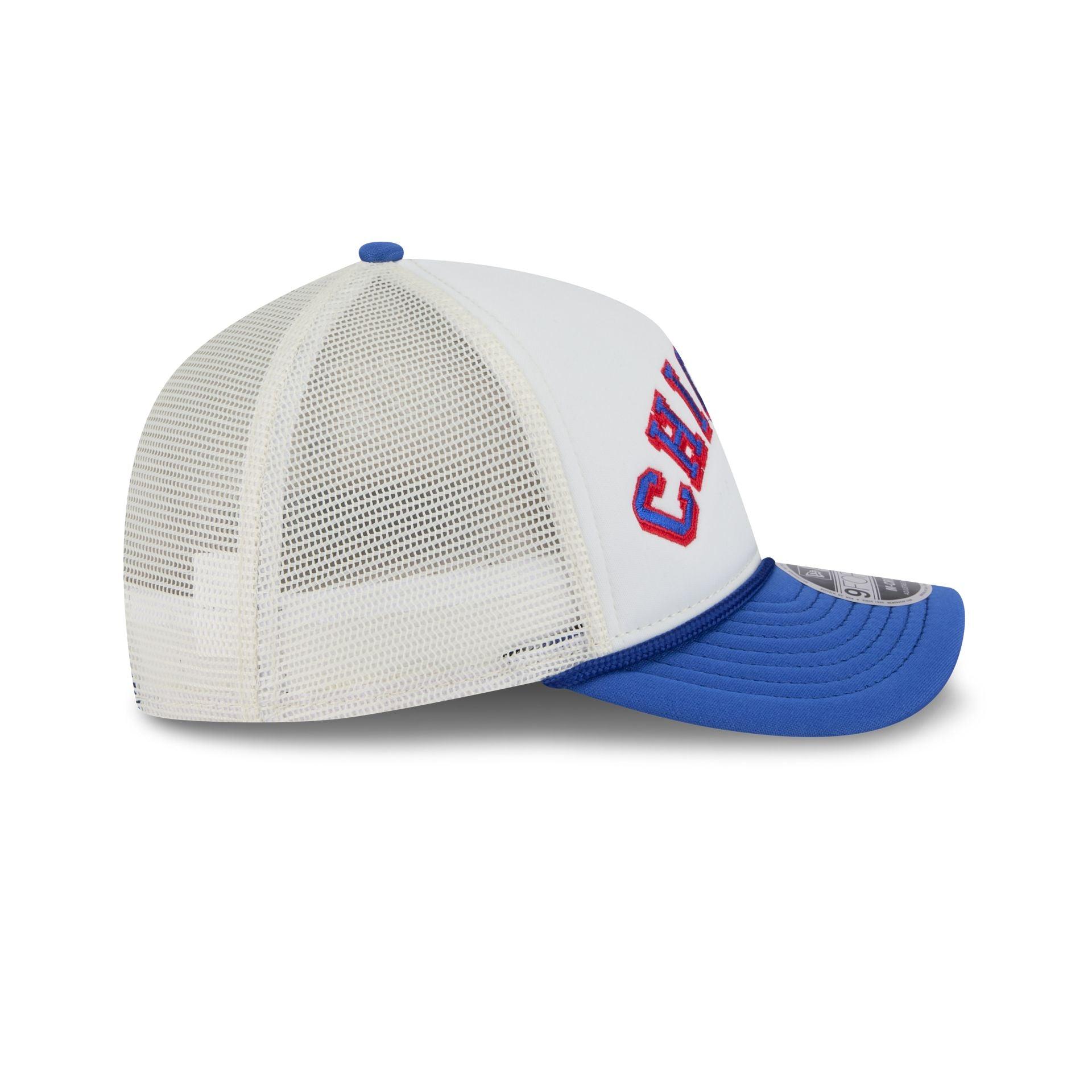 Chicago Cubs Chrome Arch 9FORTY M-Crown A-Frame Trucker Hat Male Product Image