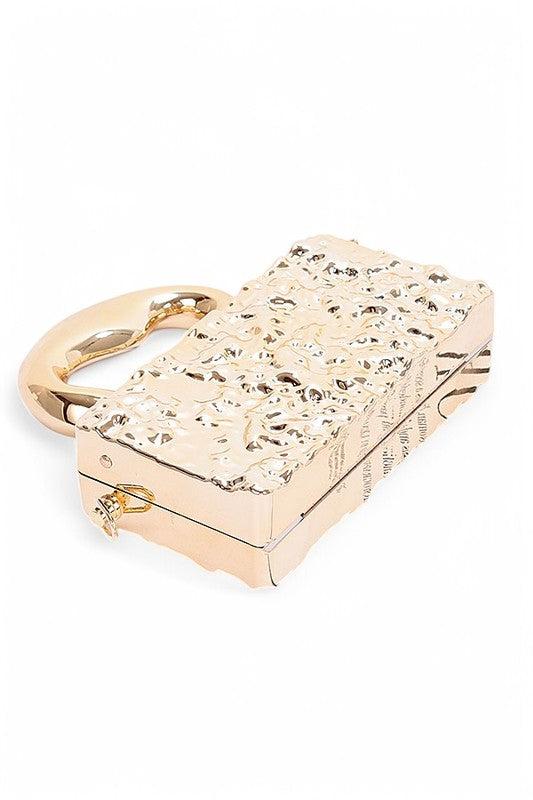 Metallic Top Handle Acrylic Box Clutch Bag Product Image
