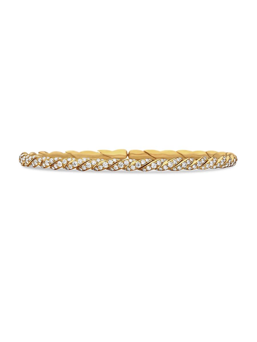 Womens Pavflex Bracelet in 18K Yellow Gold Product Image