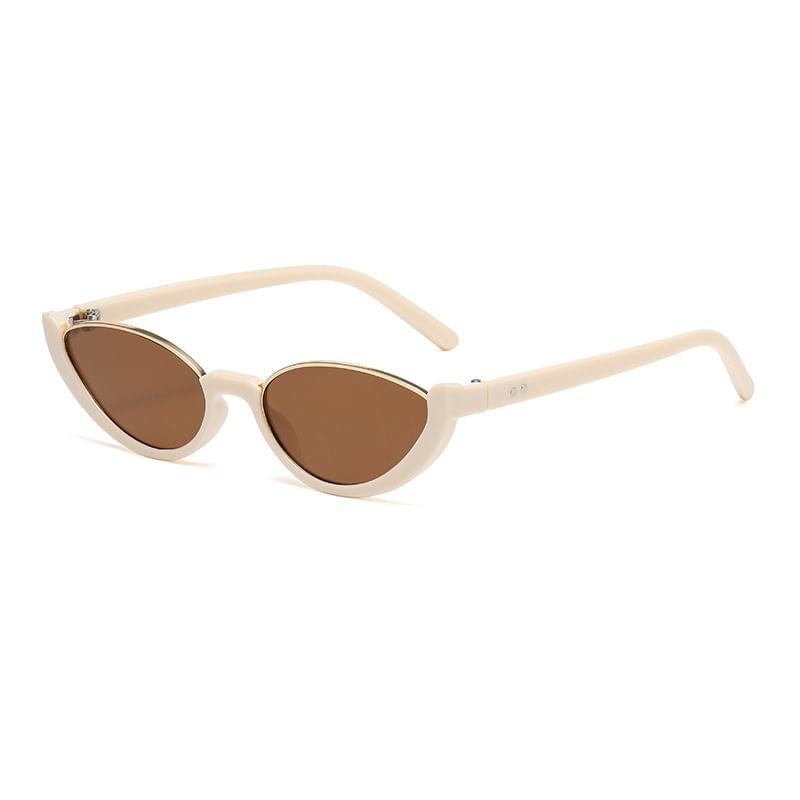 Small Oval Semi-Rimless Sunglasses Product Image