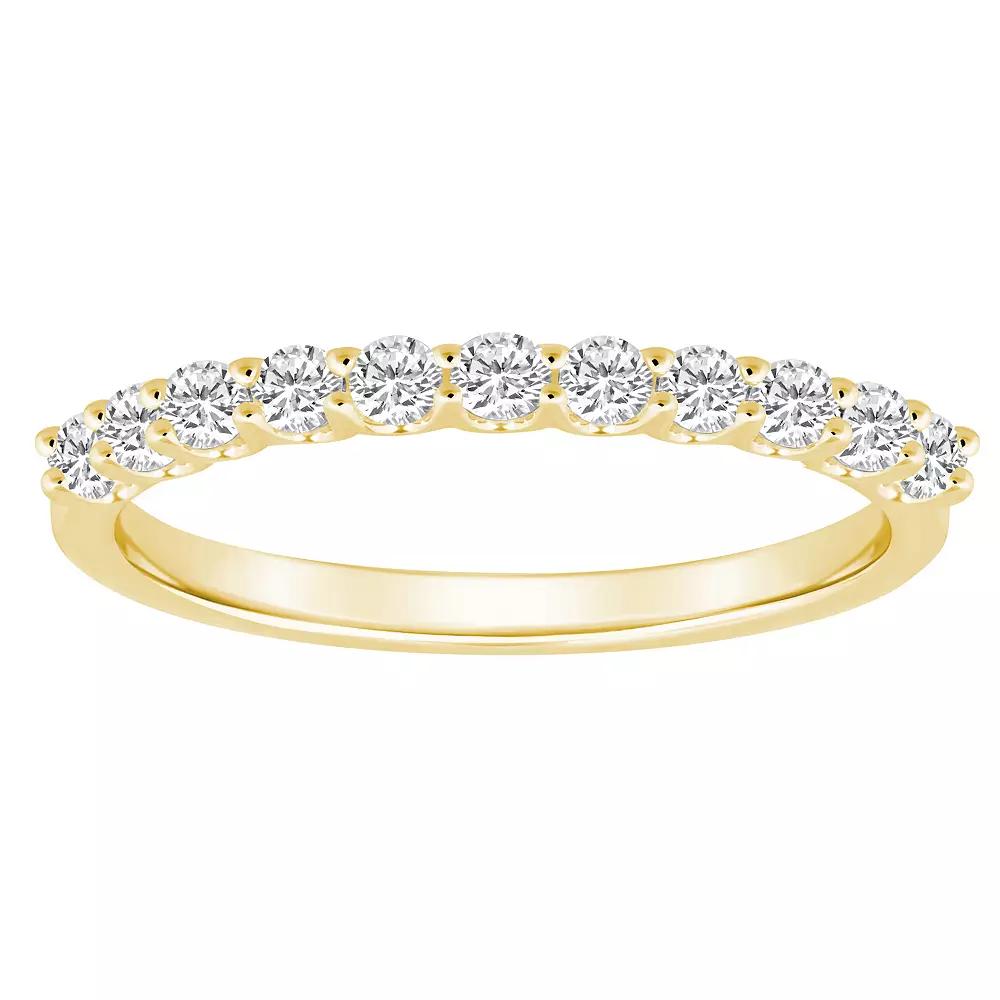 Alyson Layne 14k Gold 1/3 Carat T.W. Diamond 11-Stone Wedding Band, Womens Pink Product Image