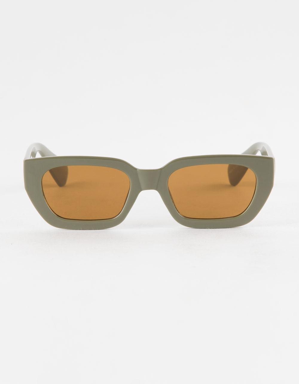 RSQ Betsy Rectangle Sunglasses - OLIVE Product Image