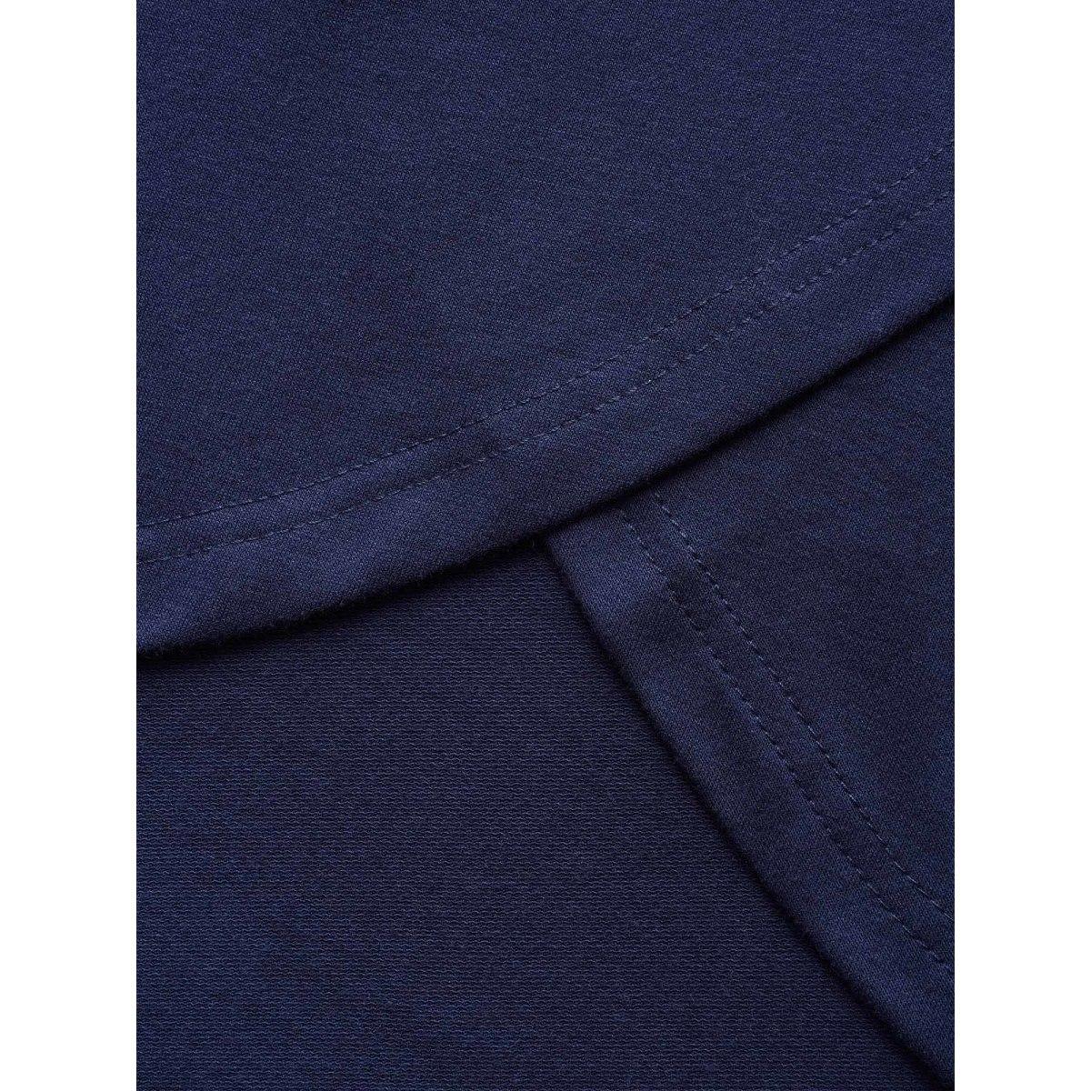 Plus Size Supersoft Plain Wrap Hem Turtleneck Sweatshirt Women Gray Leisure Wrap Turtleneck Casual Sweatshirts BloomChic 30/6X Product Image