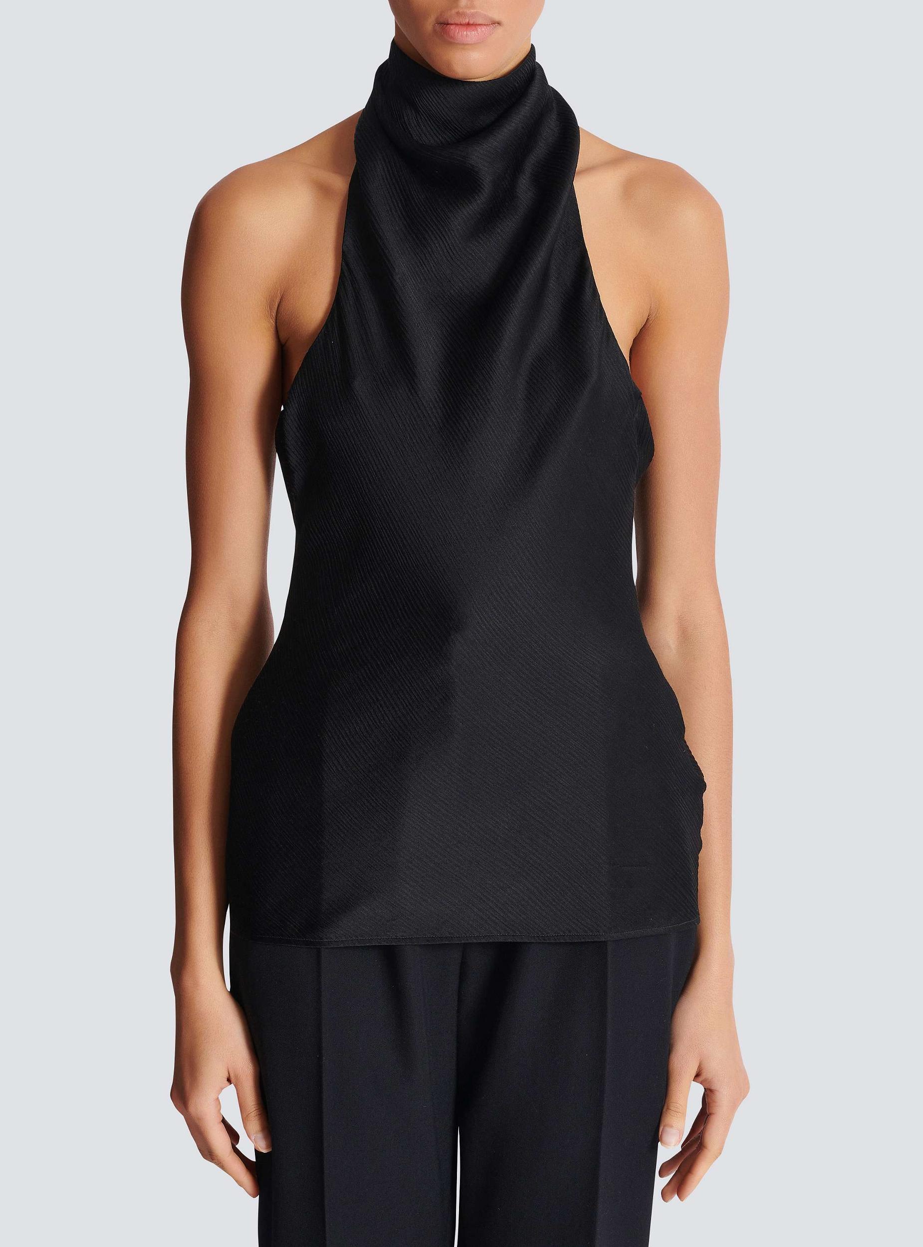 Backless crepe satin top Product Image