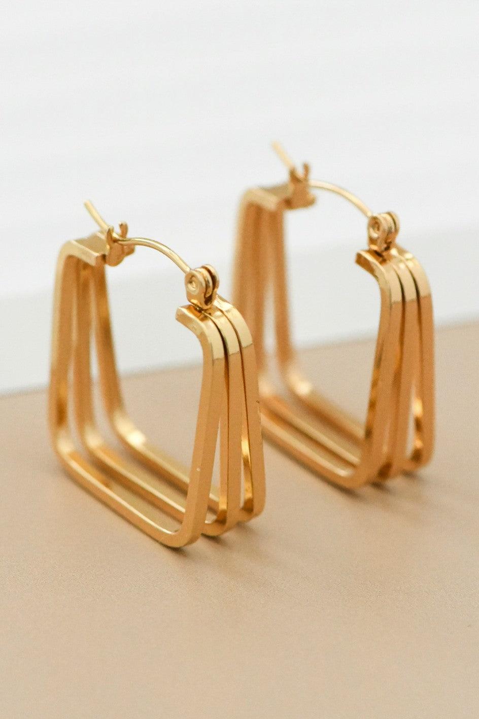Square Hoop Earrings Product Image