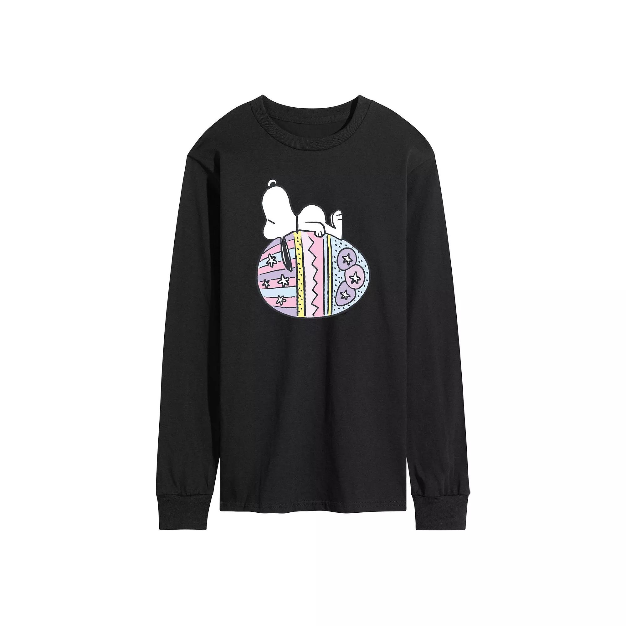 Men's Peanuts Snoopy Easter Egg Long Sleeve Graphic Tee,  Product Image