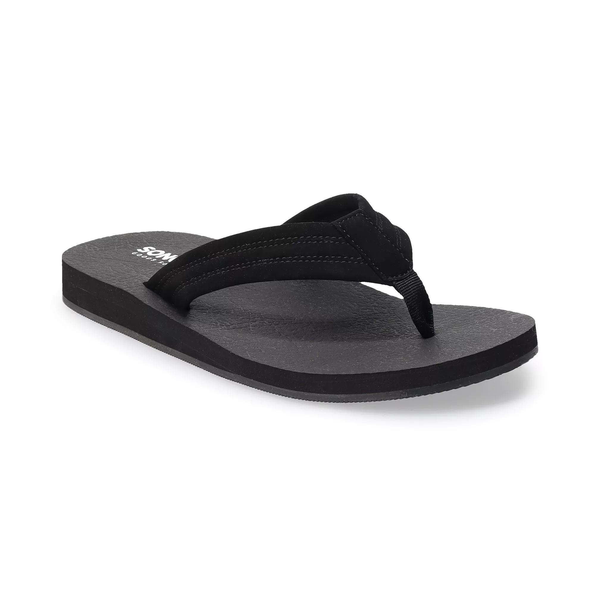 Sonoma Goods For Life® Cilliann Men's Flip-Flop Sandals, Size: 7, Black Product Image